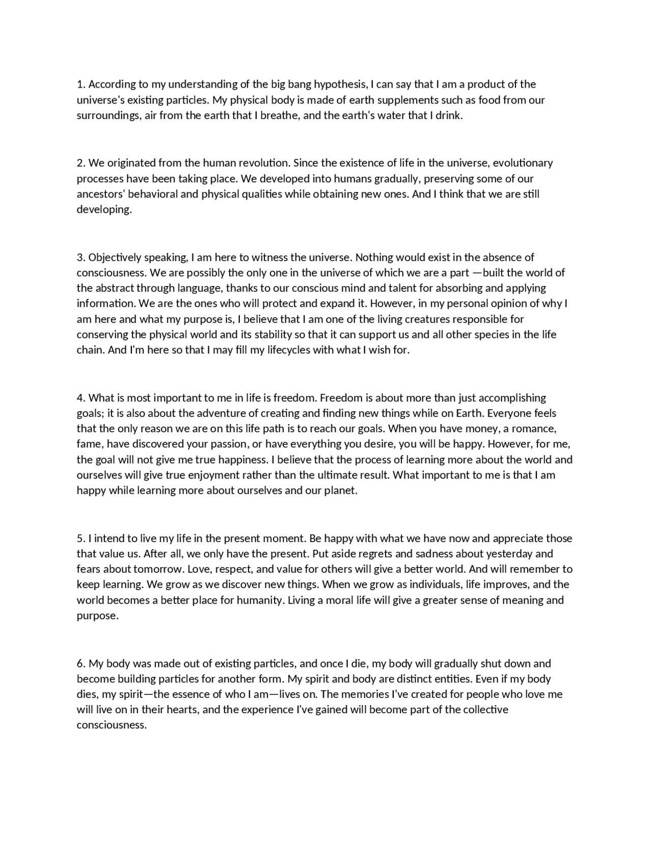 Big History 1 quiz answer for the origin of life | Study notes ...
