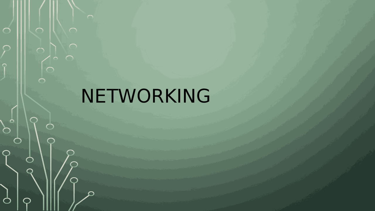 Computer Networking and Devices | Slides Computer science | Docsity
