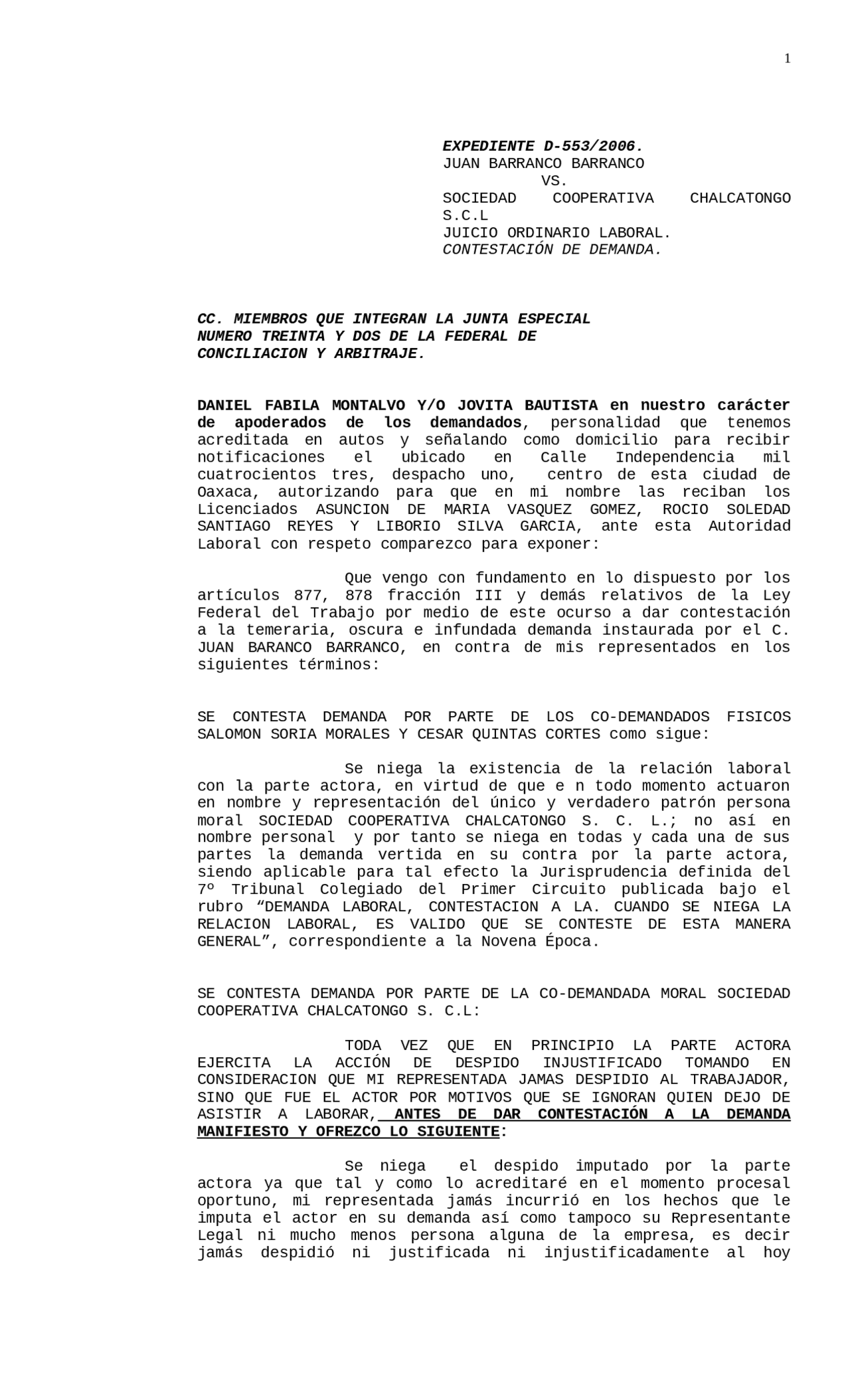 Formato De Demanda Mercantil Pagare