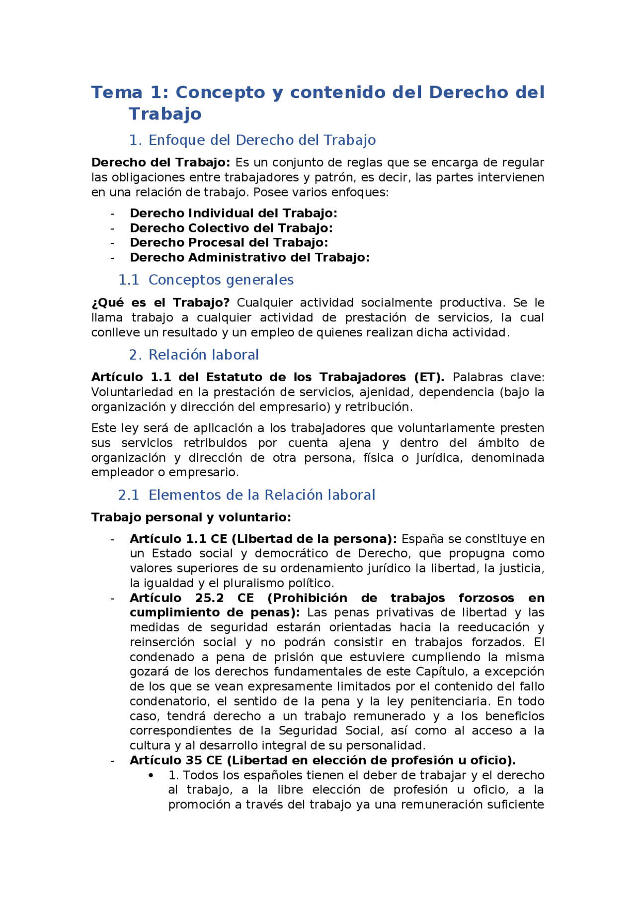 Apuntes Derecho del Trabajo de la Seguridad Social I | Apuntes de ...
