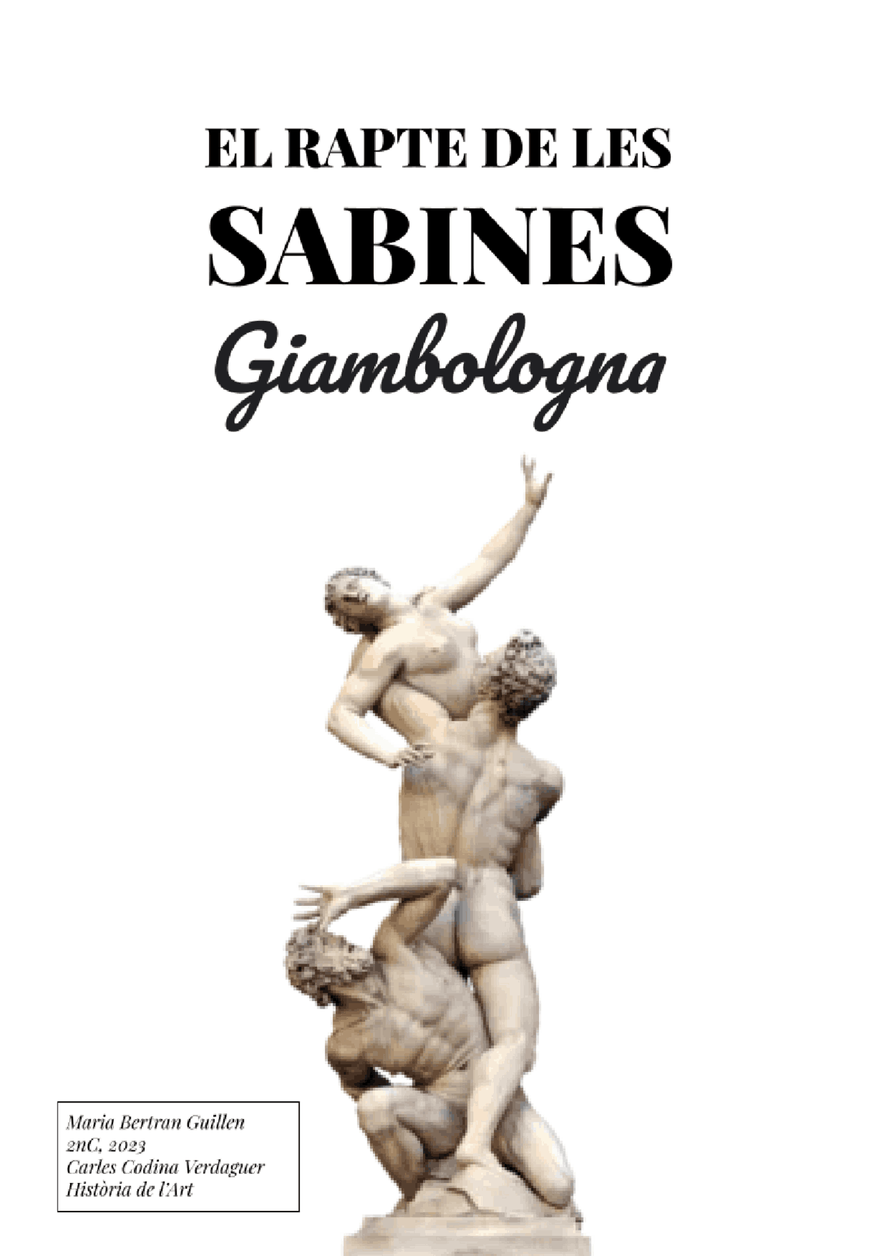 El Rapte de les Sabines | Tesis de Bachillerato de Historia del Arte ...