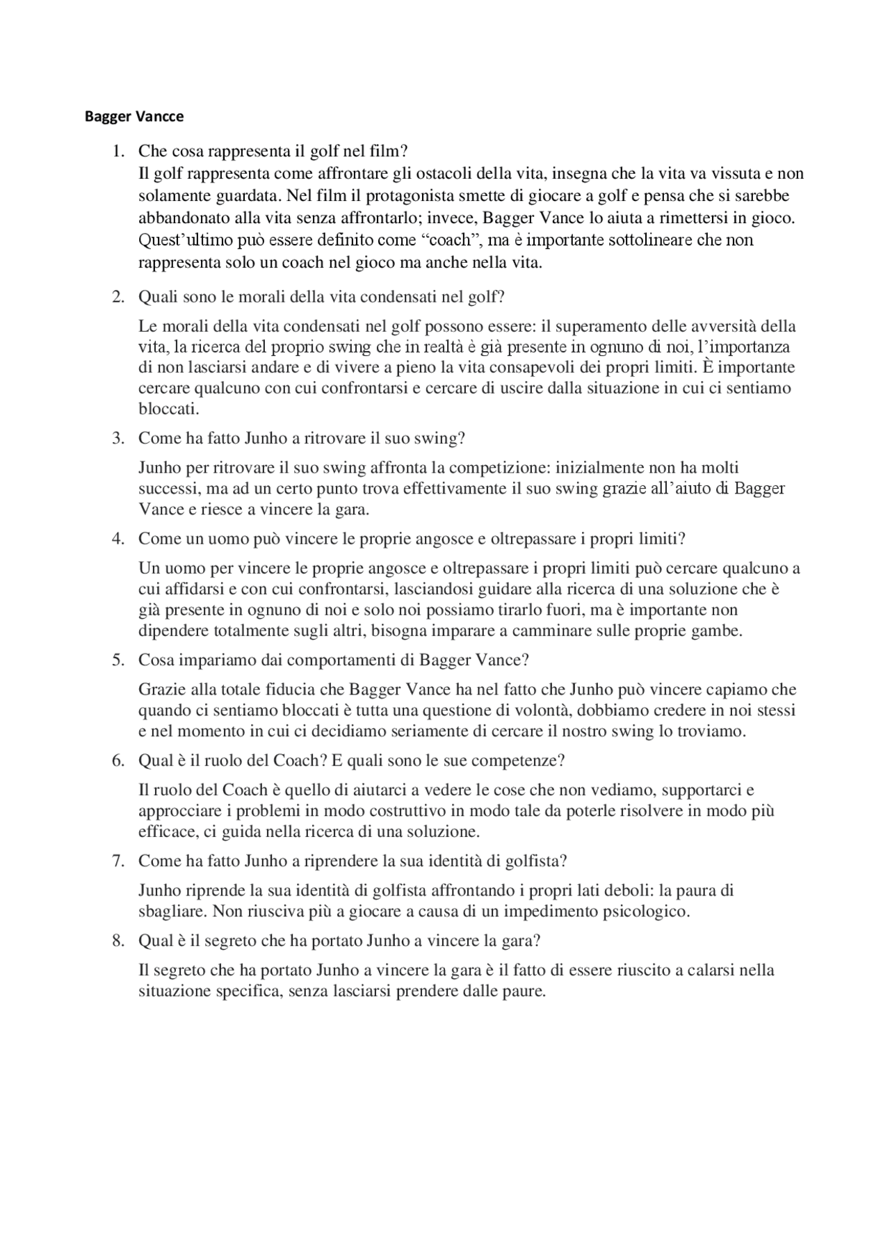 la leggenda di bagger vance