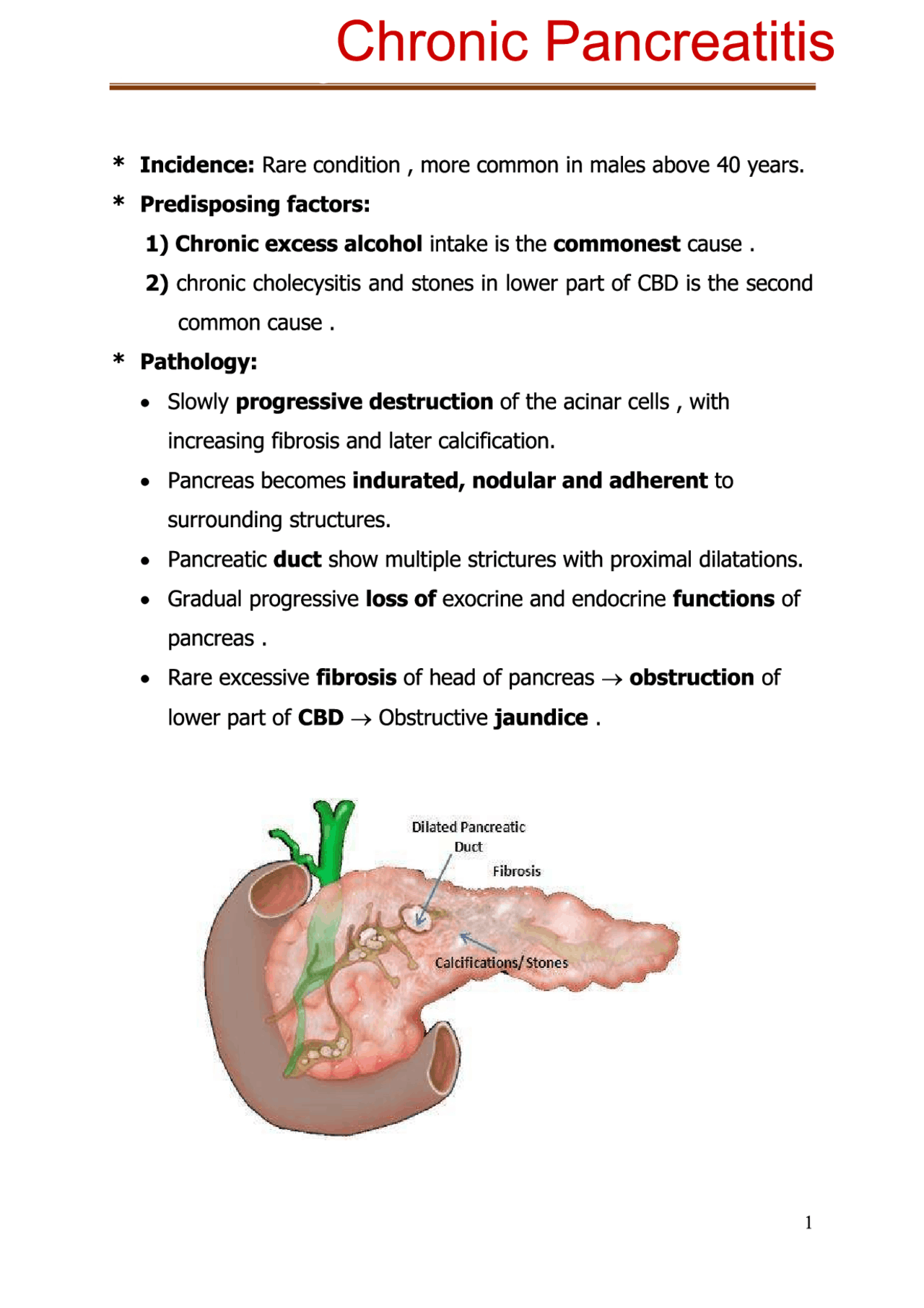 Chronic Pancreatitis | Study Guides, Projects, Research Medical ...