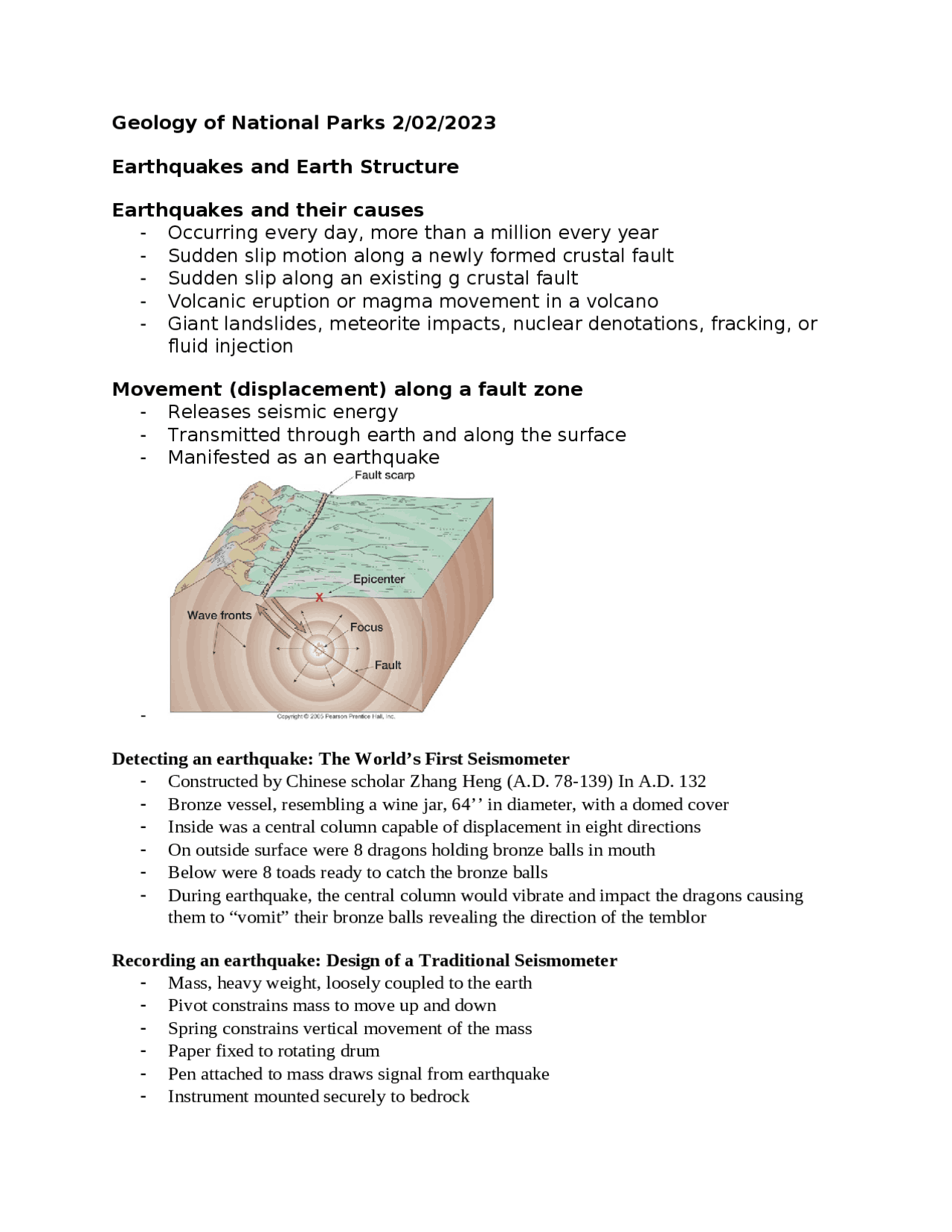Continuation of geologic structures and natural process | Lecture notes ...