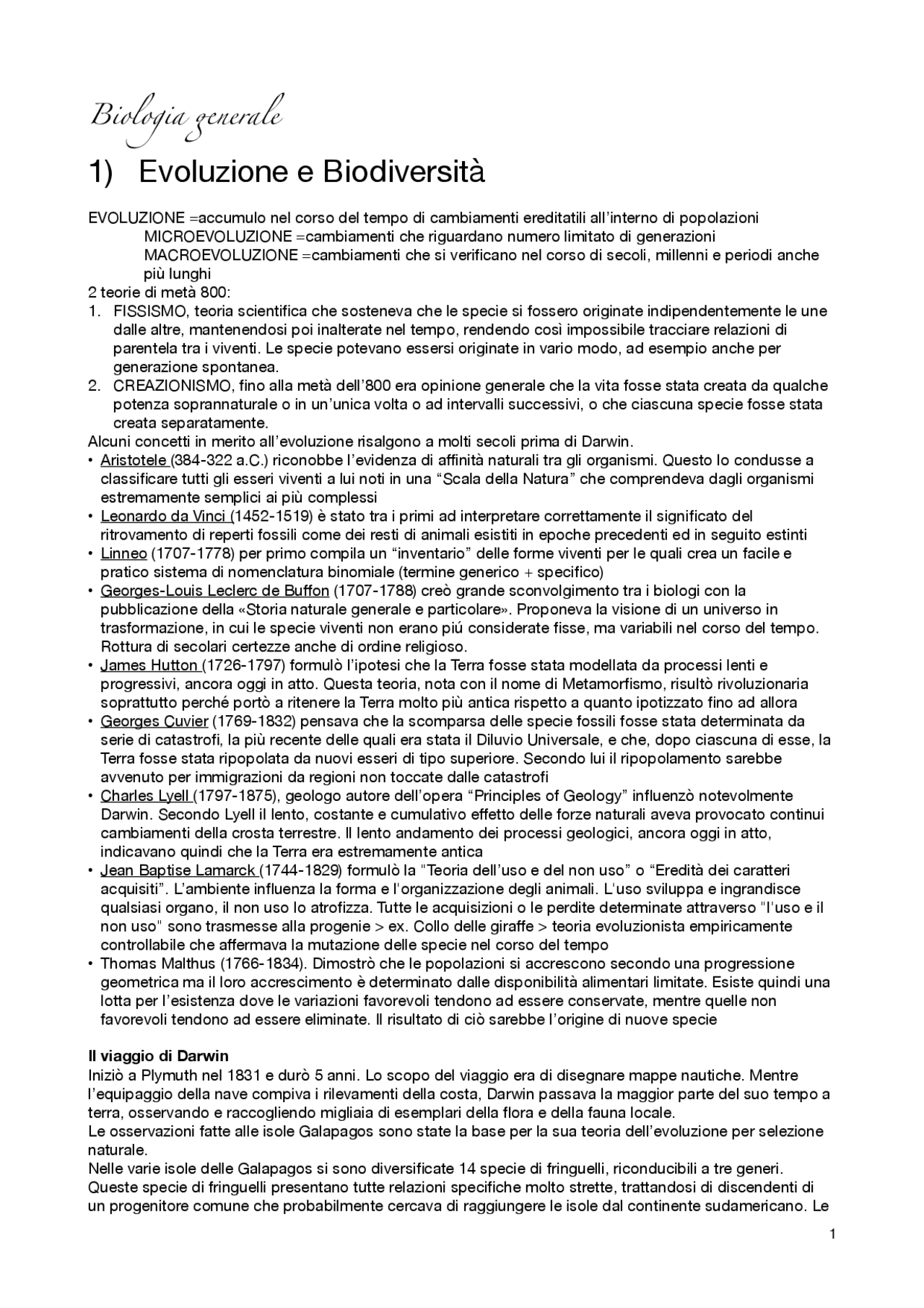 Appunti Biologia Generale Appunti di Biologia Docsity Appunti Biologia Generale Appunti di Biologia Docsity