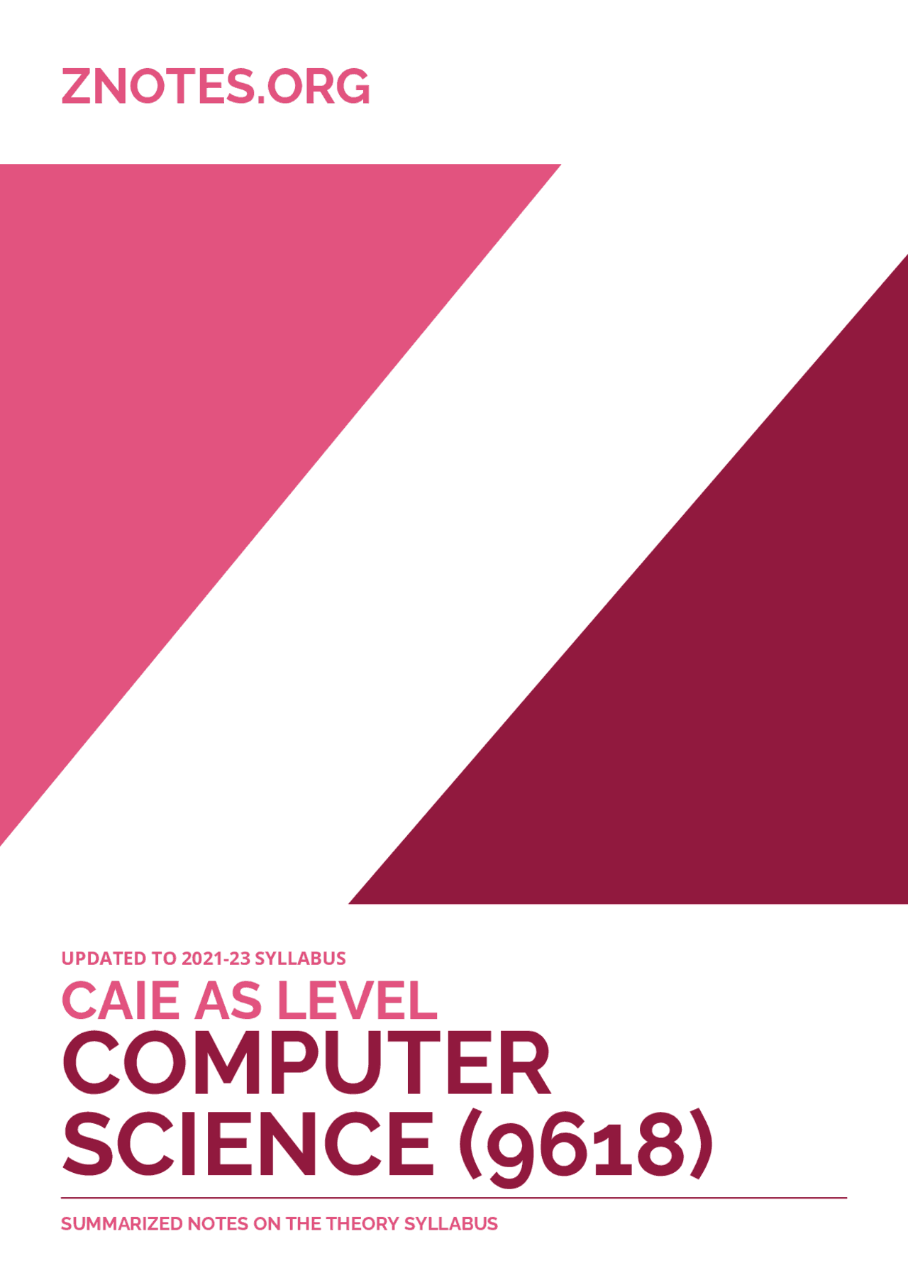 Notes for as&a level computer science | Study notes Computer science ...