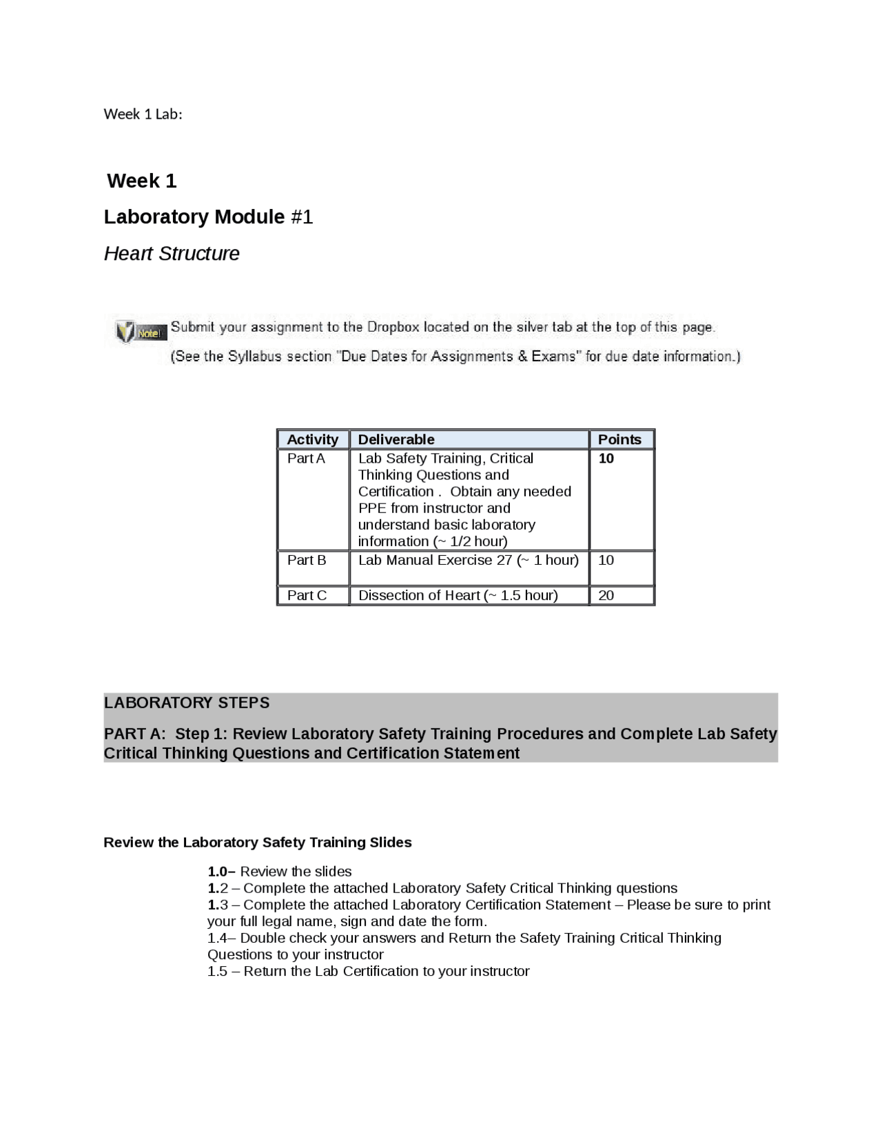 Week 1 Lab /Week 1 Lab /Week 1 Lab | Exams Health sciences | Docsity