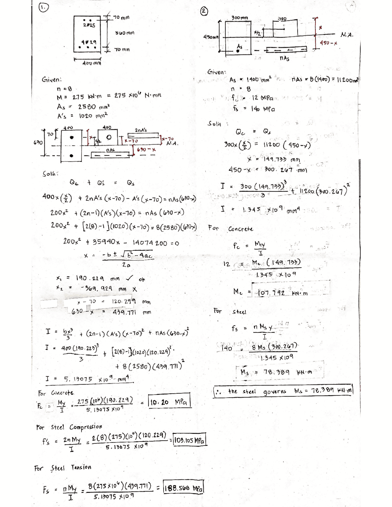 Rcp Notes Example SINGLY REINFORCED CONCRETE EXAMPLE | Study notes Reinforced Concrete ...