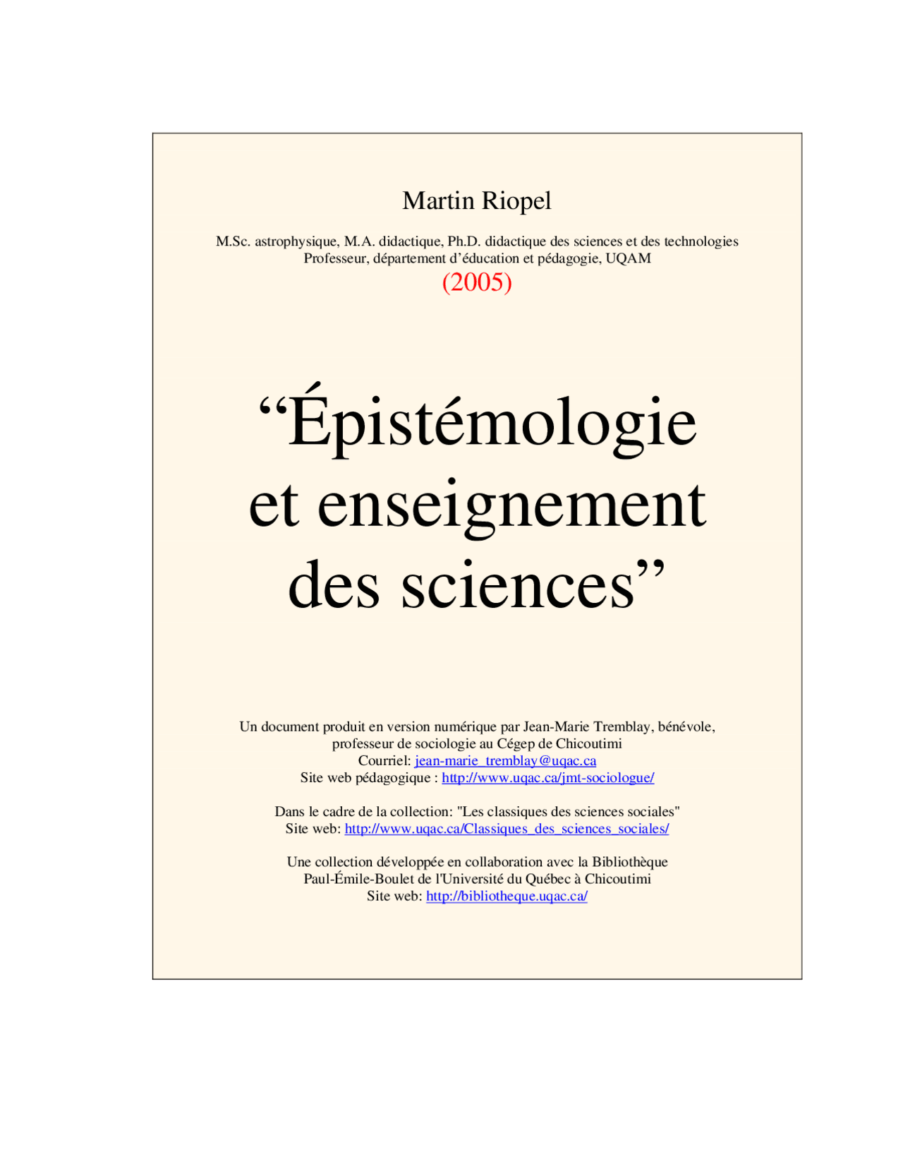 Histoire des sciences physiques et chimiques Lecture notes Life — free download