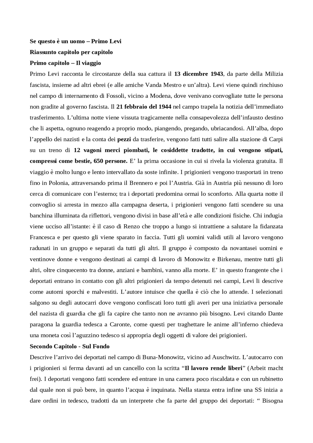 libro se questo e un uomo