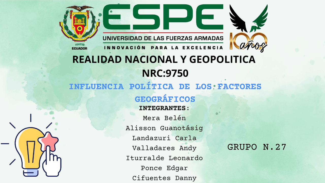 Matriz Foda sobre la materia de realidad nacional y geopolitica espe