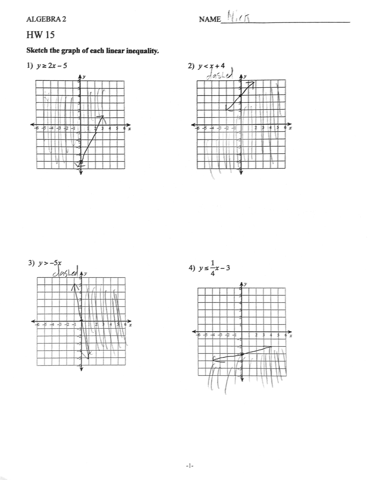 Homework Assignment For Math Homework 15 algebra 2 | Assignments Mathematics | Docsity