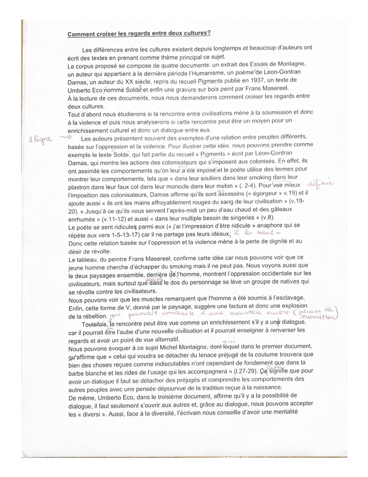 Essai bref: documento esabac | Guide, Progetti e Ricerche di Francese ...