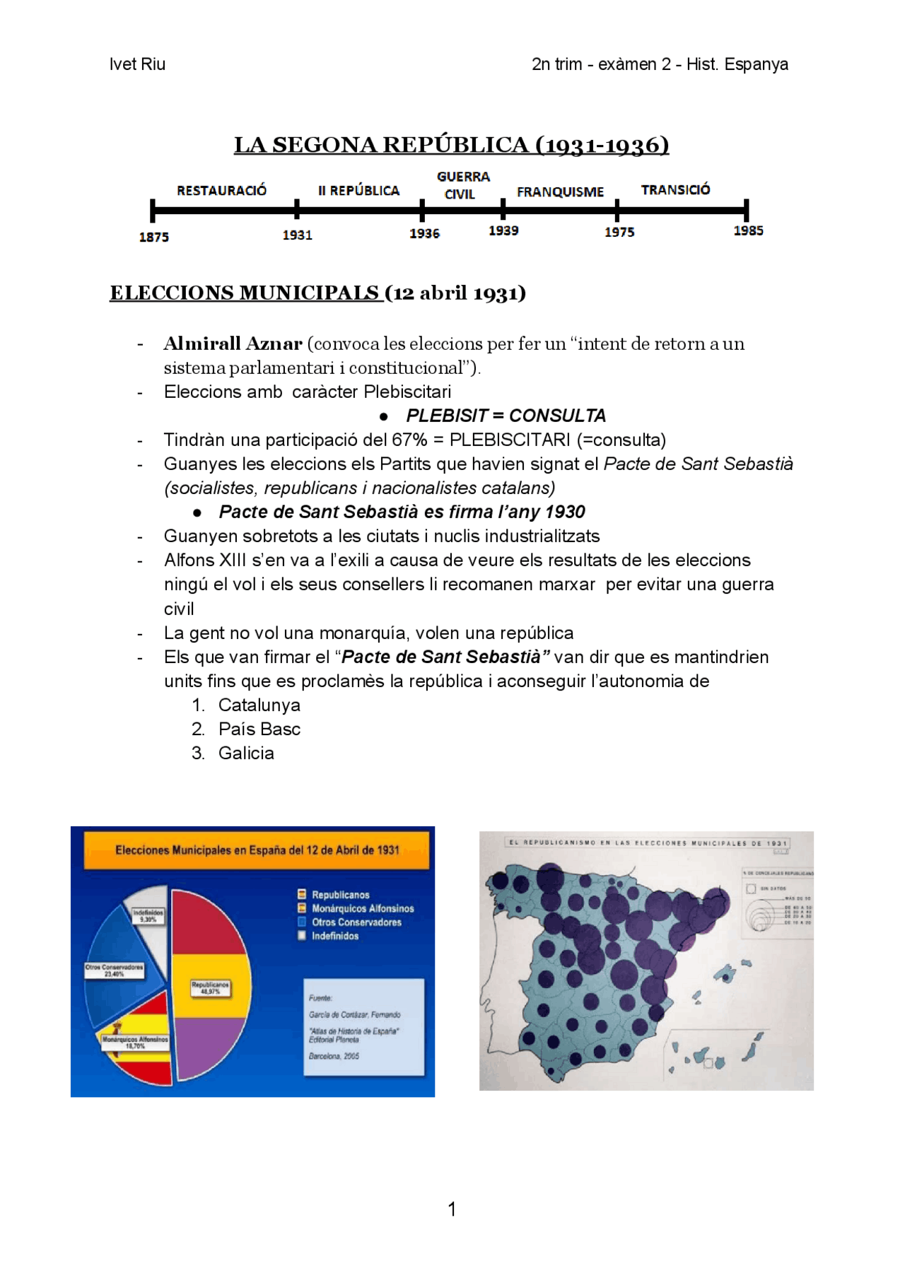 Segunda republica historia 2n bachillerato | Apuntes de Historia de ...