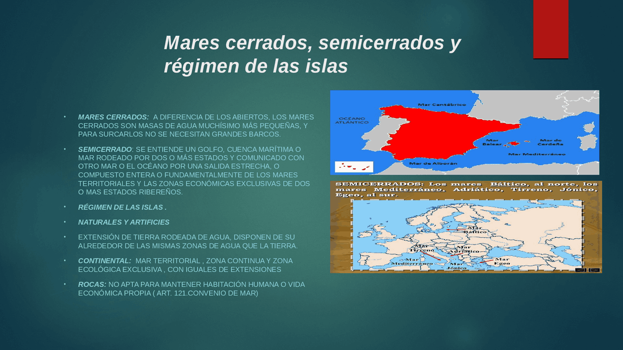 Derecho de mares, mares cerrados Esquemas y mapas conceptuales de