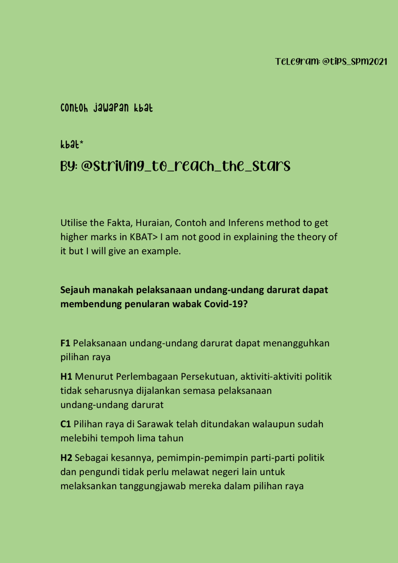 Kbat Tips Cara menjawab soalan kbat (sejarah) | Study notes History | Docsity