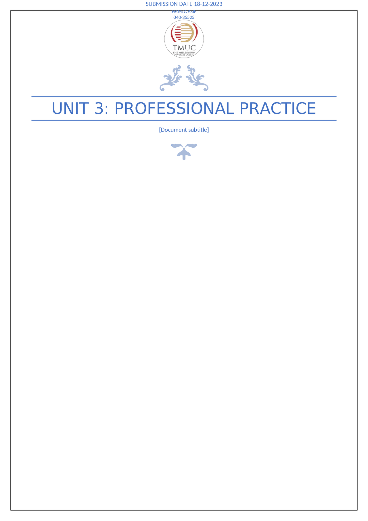 Professional Practice Assignment HND | Study Guides, Projects, Research ...