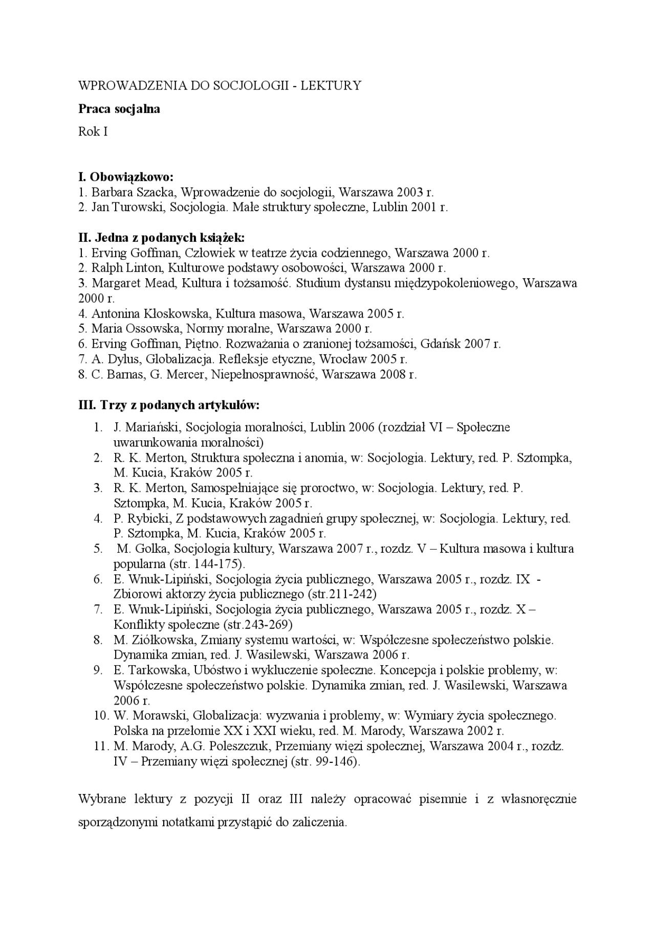Szacka Barbara Wprowadzenie Do Socjologii Pdf