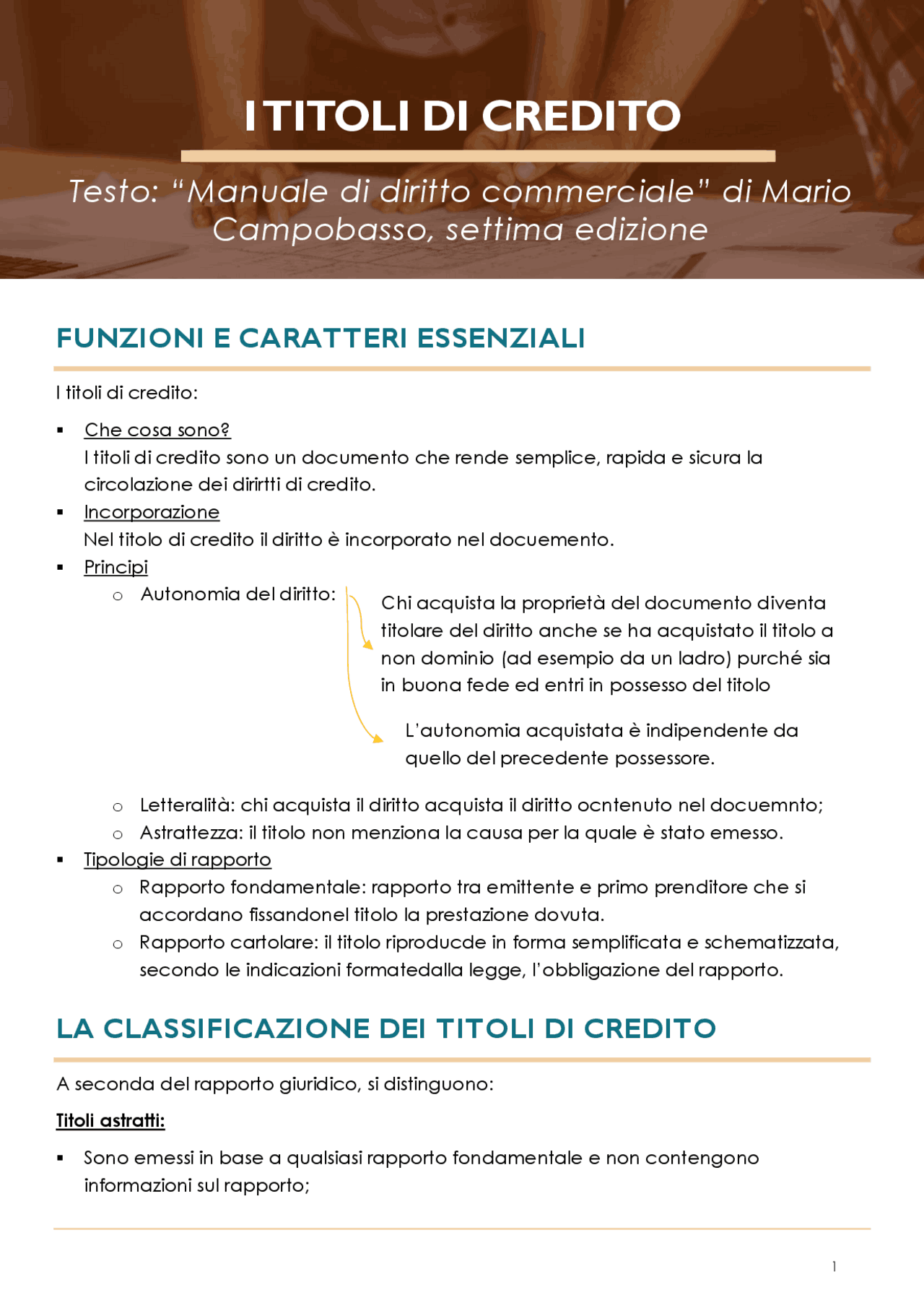 I titoli di credito cambiale, assegno