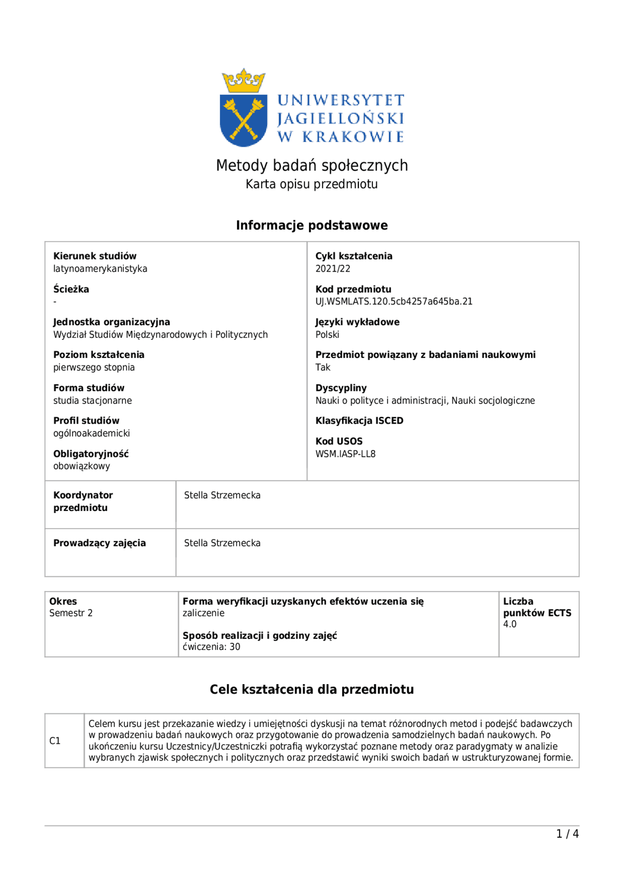 Metody badań społecznych | Ćwiczenia Metodologia badań | Docsity