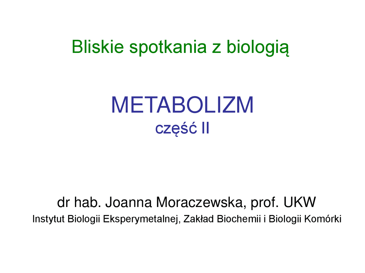 Metabolizm Sprawdzian Biologia Na Czasie 2 Gr B