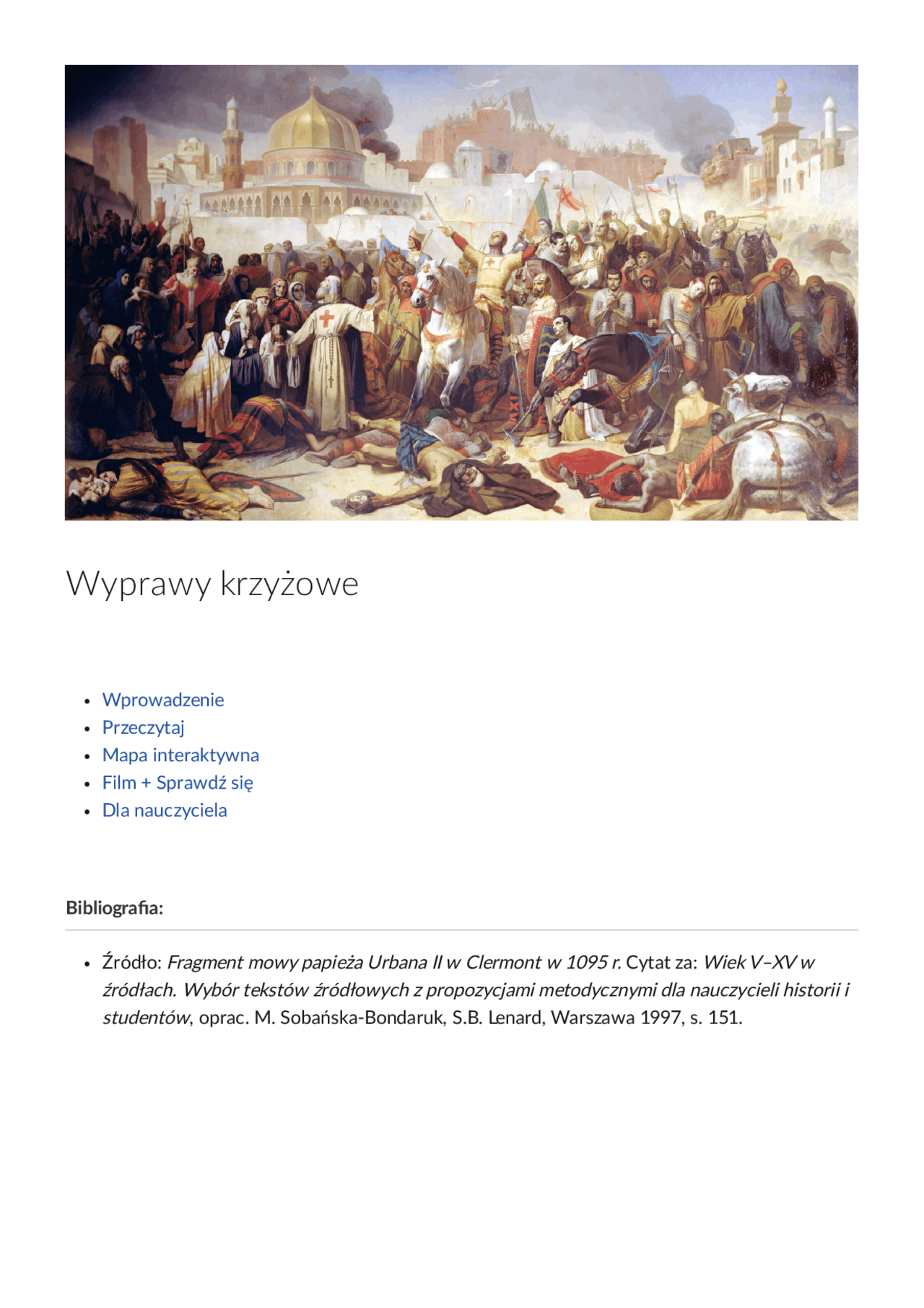 Sprawdzian Z Historii 2 Gimnazjum Wyprawy Krzyżowe