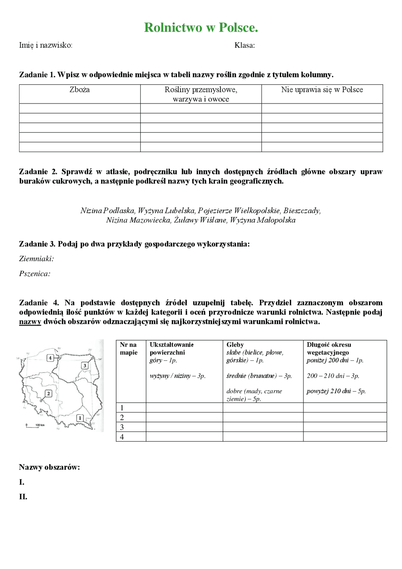 Rolnictwo w Polsce. | Streszczenia Rolnictwo | Docsity