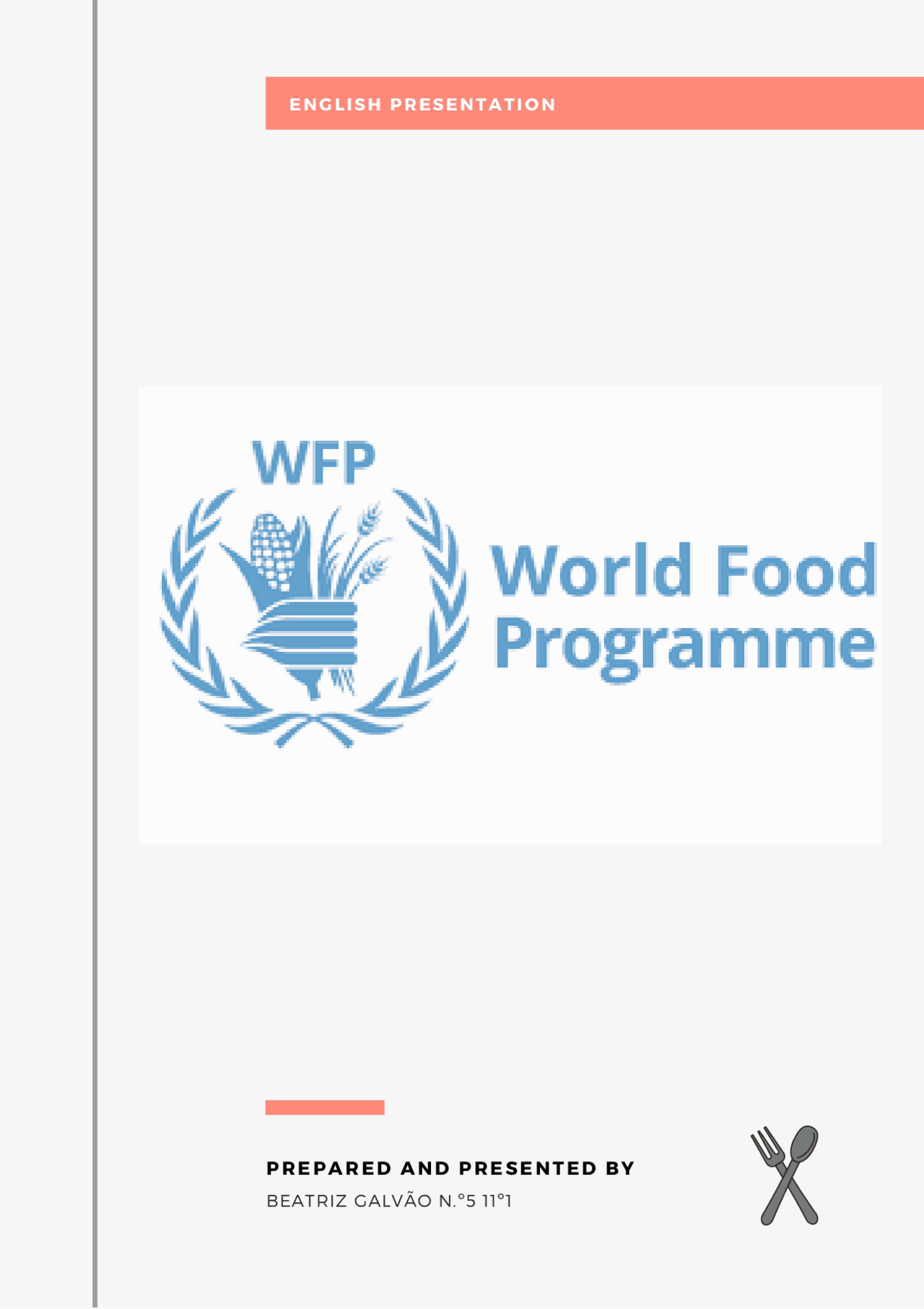 Wfp apresentação apresentação da organização | Esquemas Inglês | Docsity