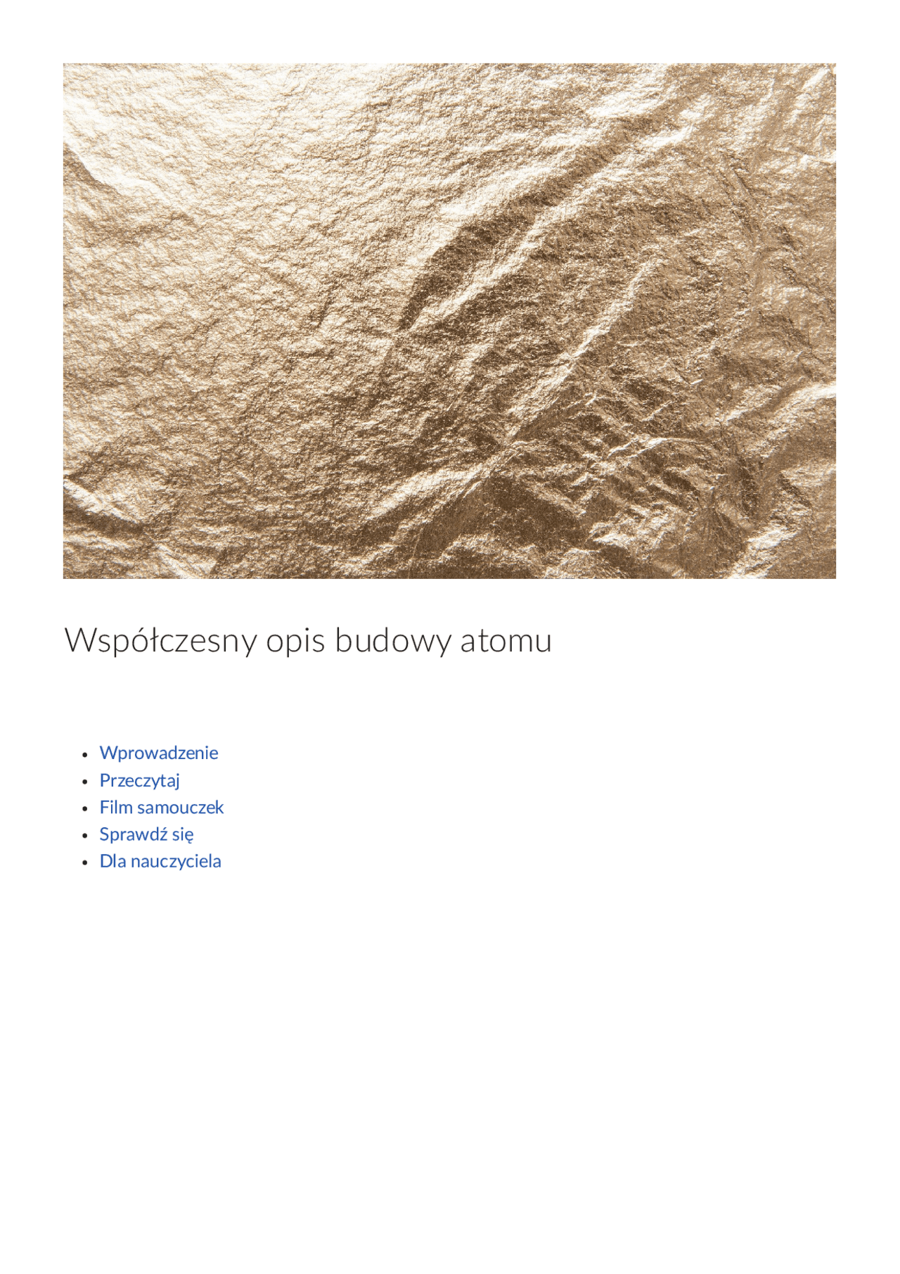 Współczesny opis budowy atomu | Schematy Fizyka | Docsity