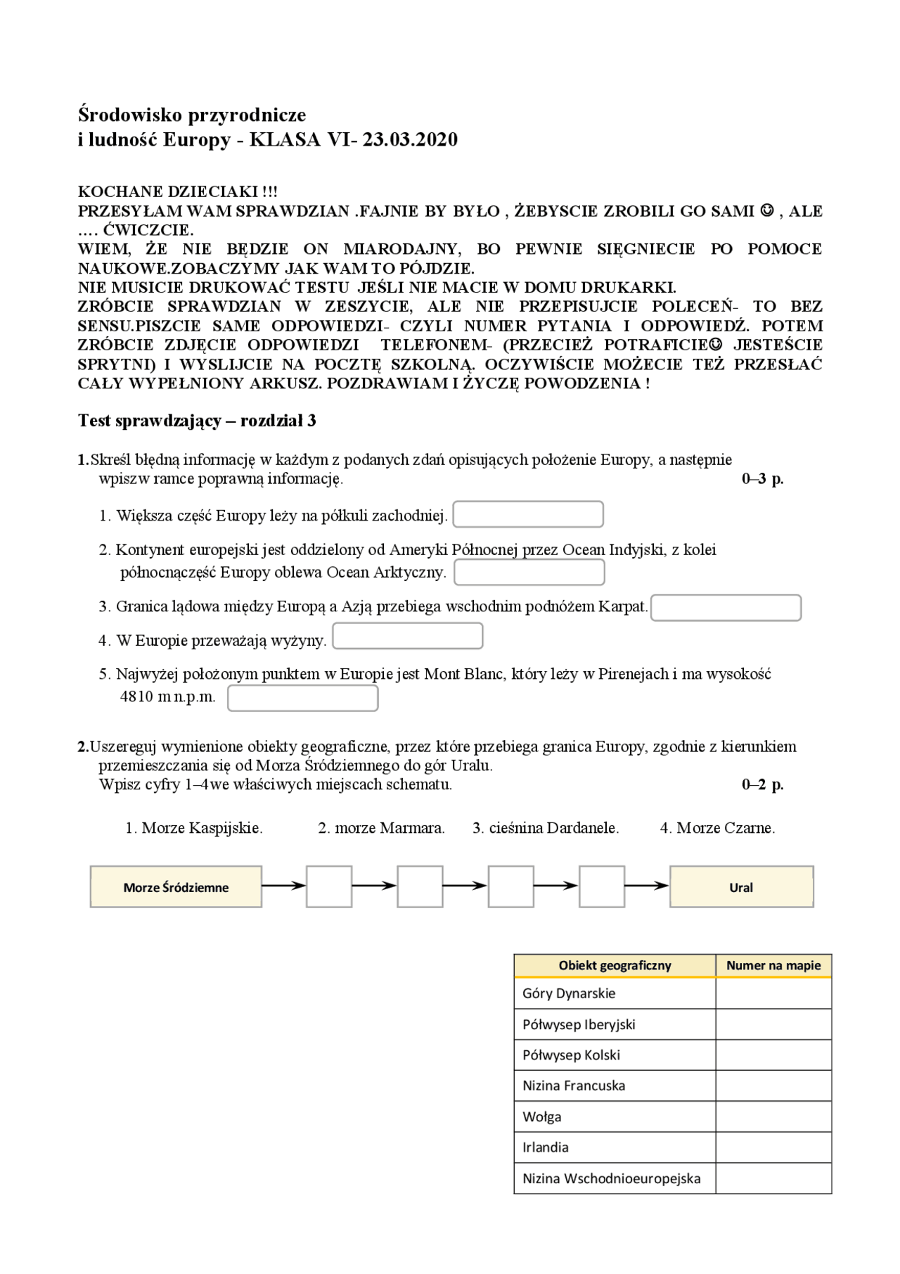 Środowisko przyrodnicze i ludność Europy | Publikacje Geografia | Docsity