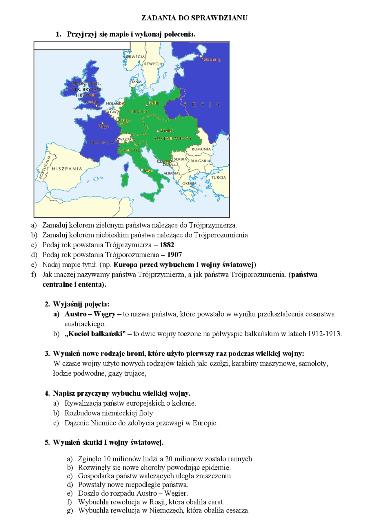 Sprawdzian.pdf | Schematy Gospodarka | Docsity