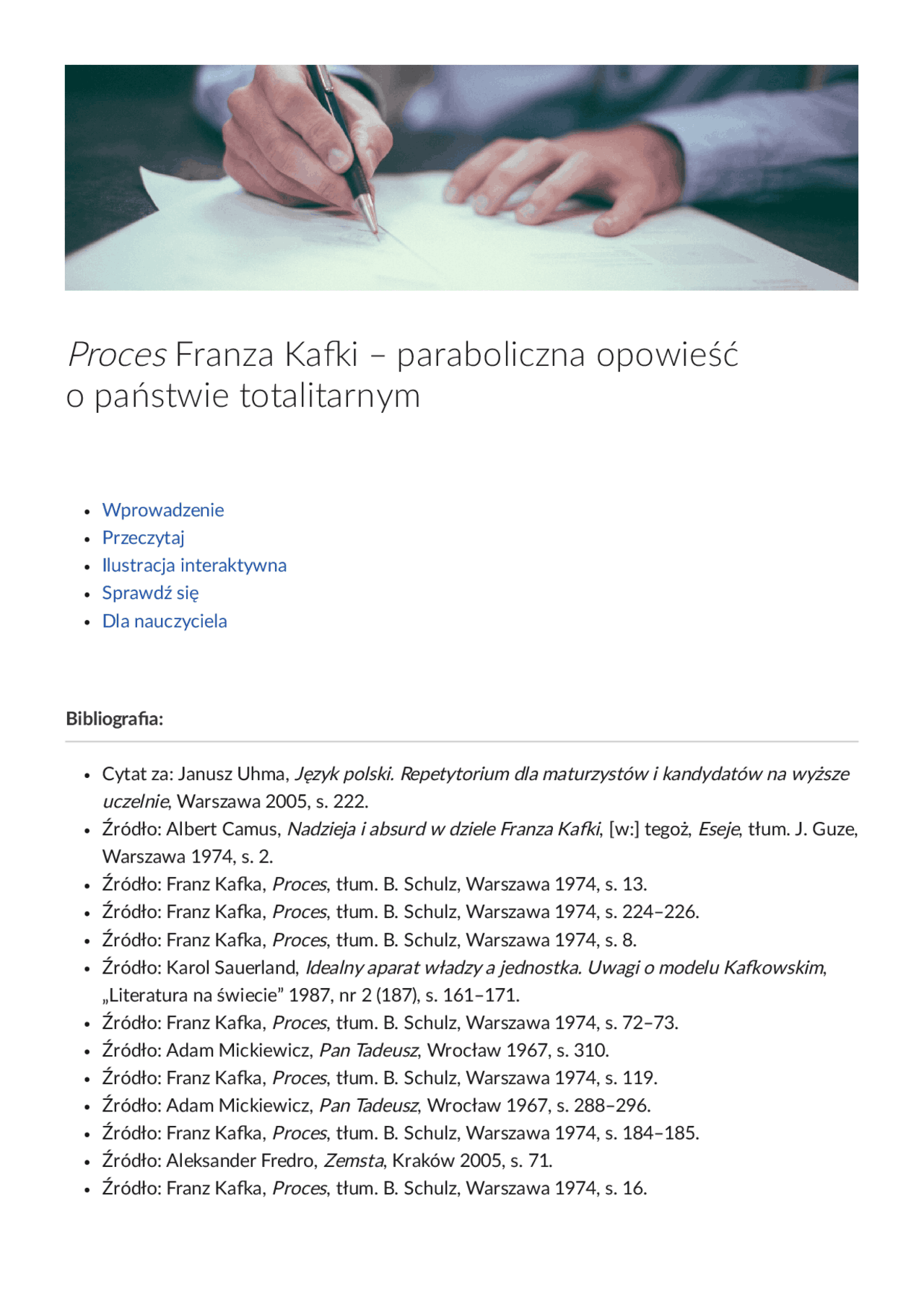 Proces Franza Ka i – paraboliczna opowieść | Prezentacje Język polski ...
