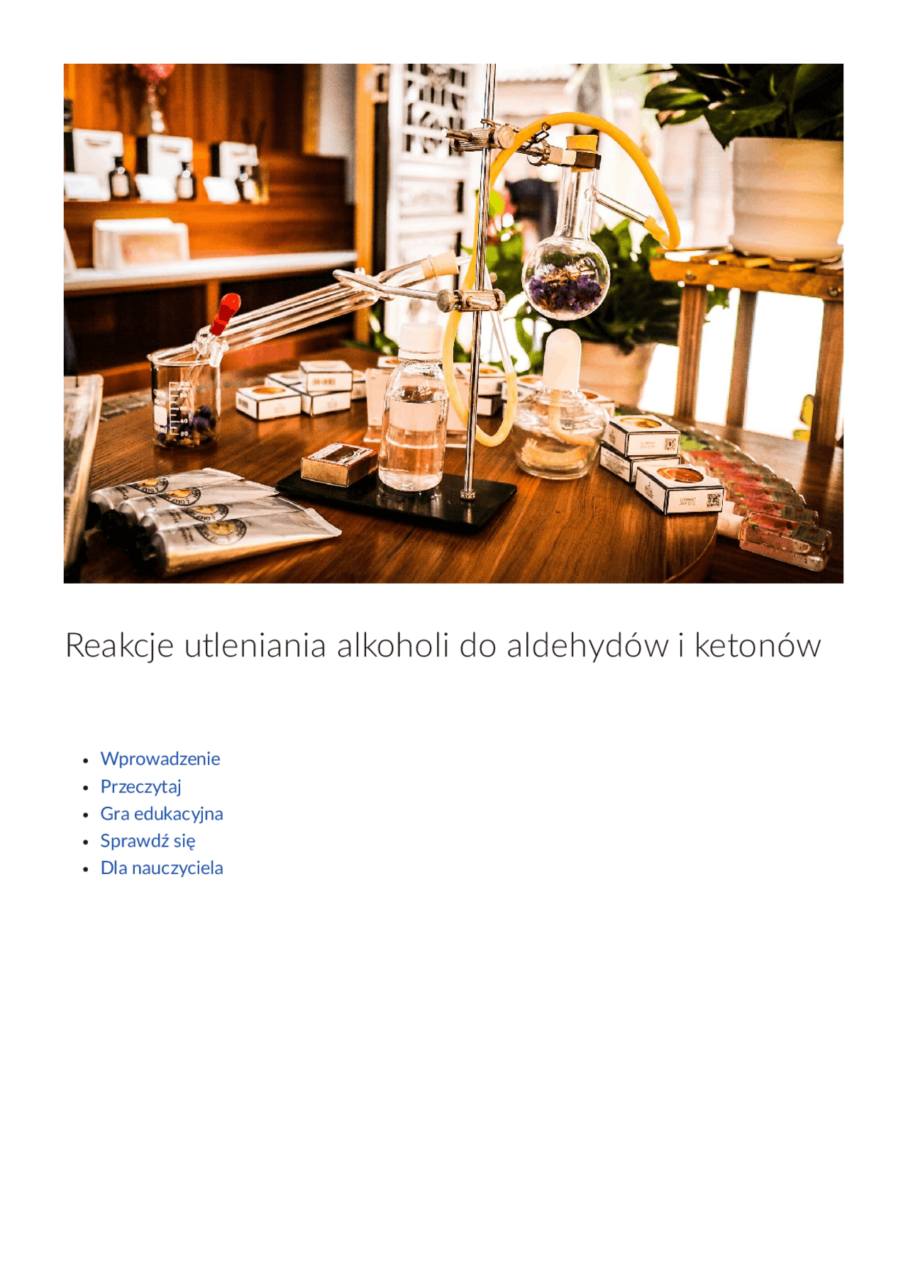Reakcje utleniania alkoholi do aldehydów i ketonów | Notatki Chemia