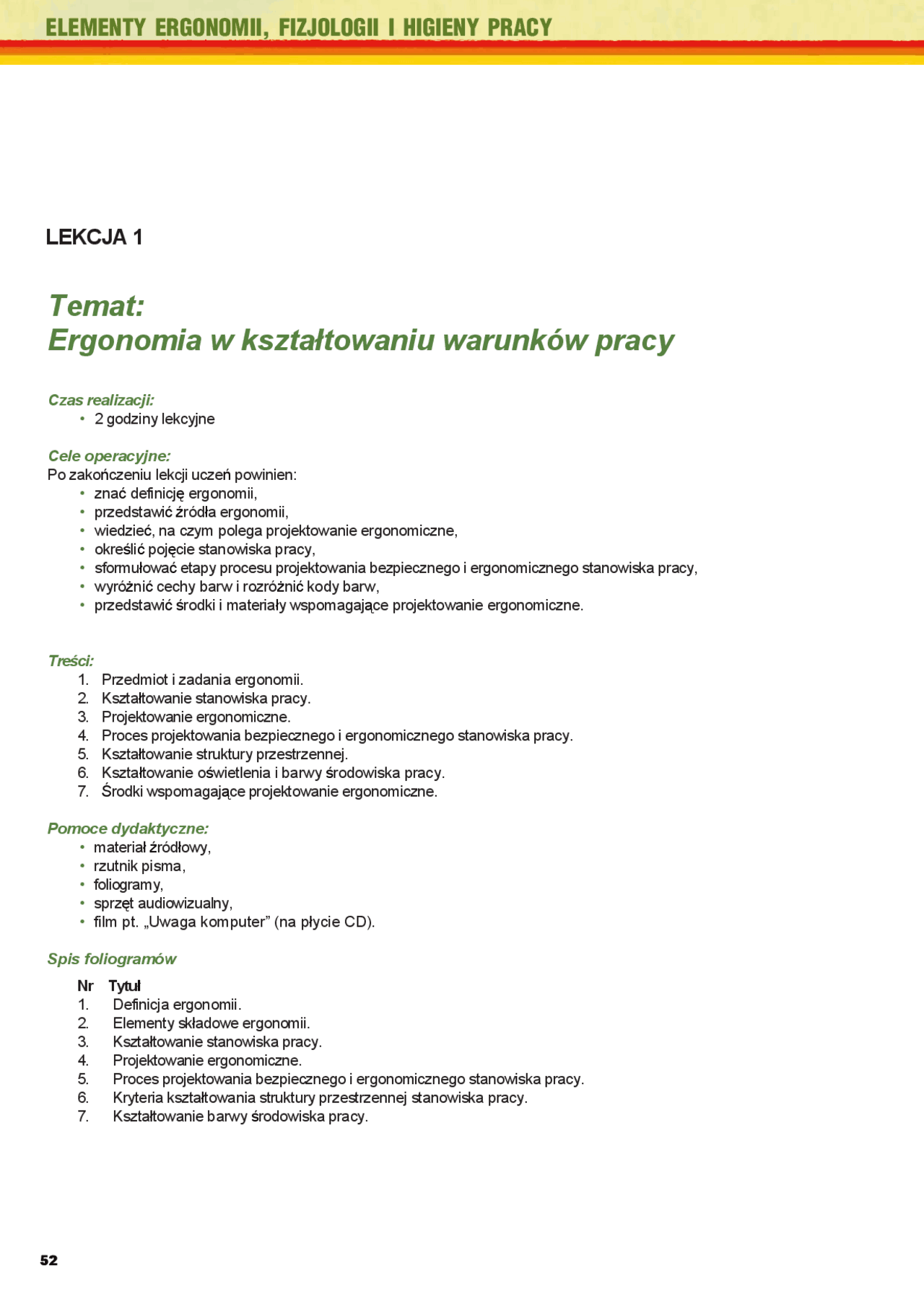 Temat: Ergonomia w kształtowaniu warunków pracy | Prezentacje Ergonomia