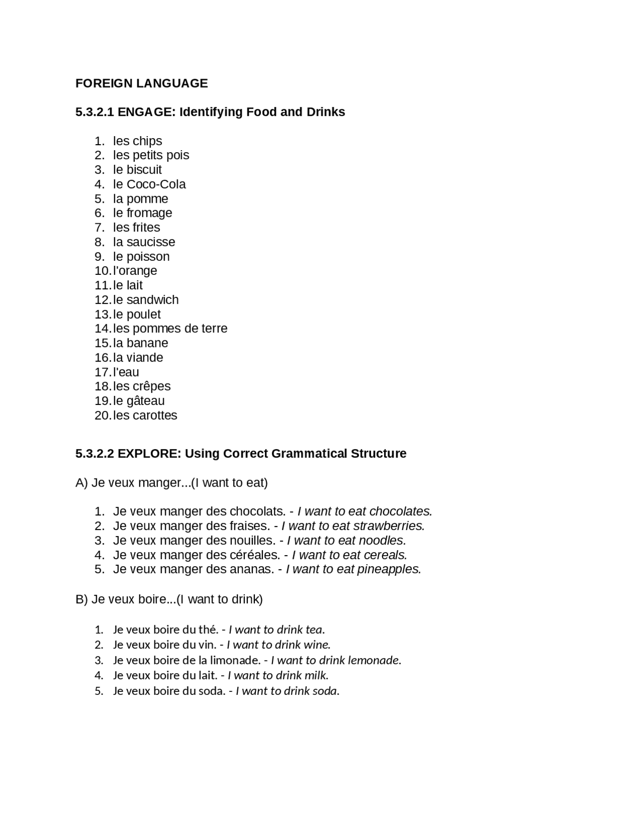 ANSWERS IN FRENCH TRANSLATIONS | Lecture notes French Language | Docsity