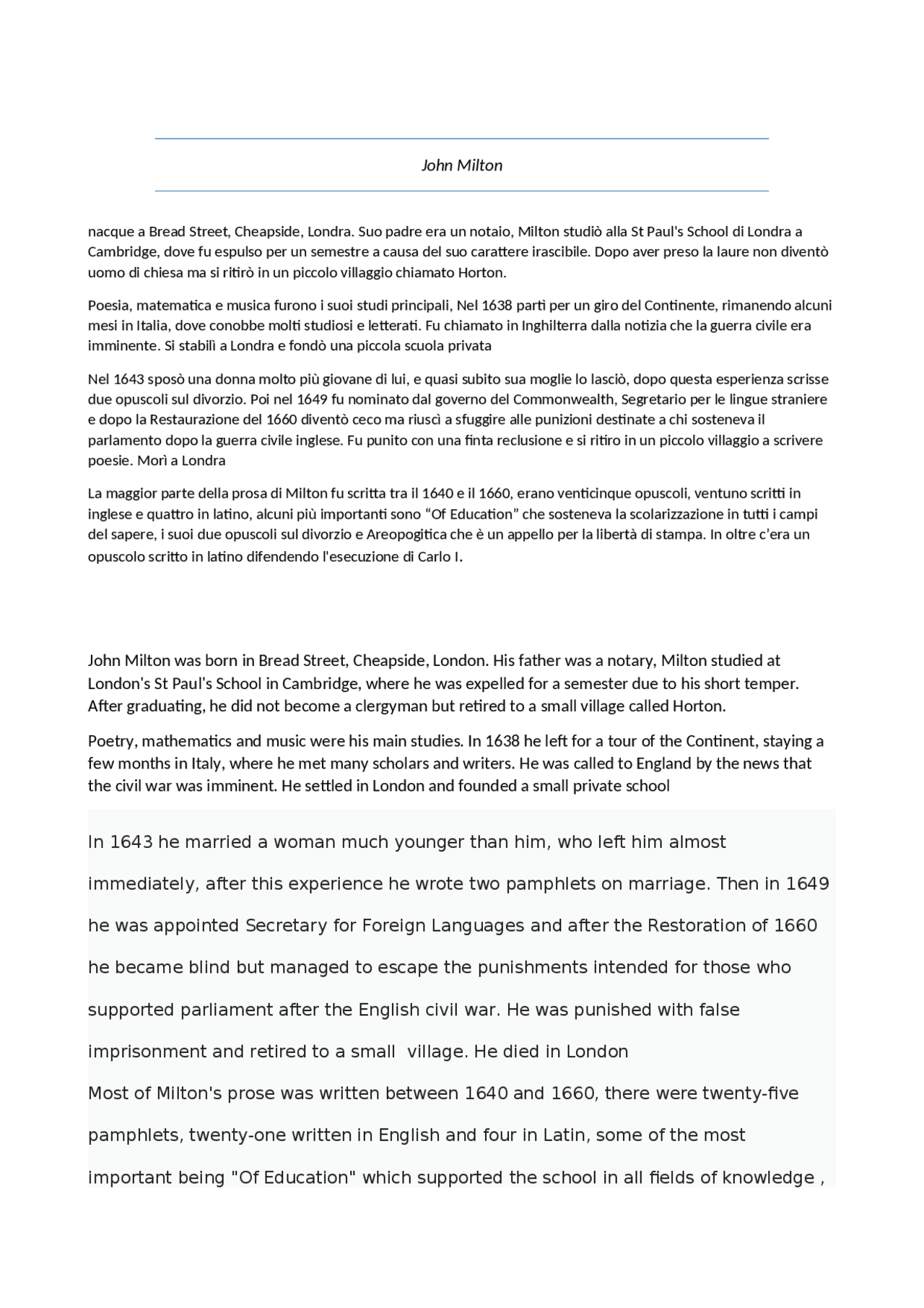 Inglese civiltà riassunto Schemi e mappe concettuali di Inglese Docsity