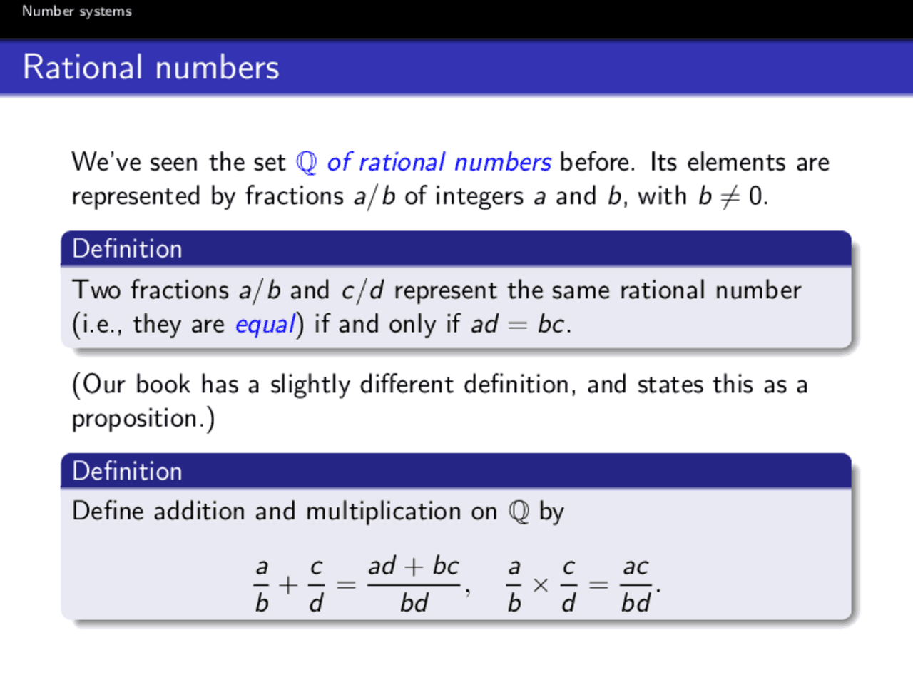 Rational numbers | Study notes Elementary Mathematics | Docsity