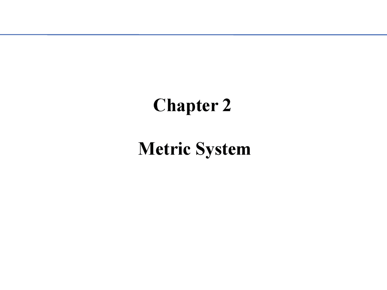 Chapter 2 Metric System | Study notes English | Docsity