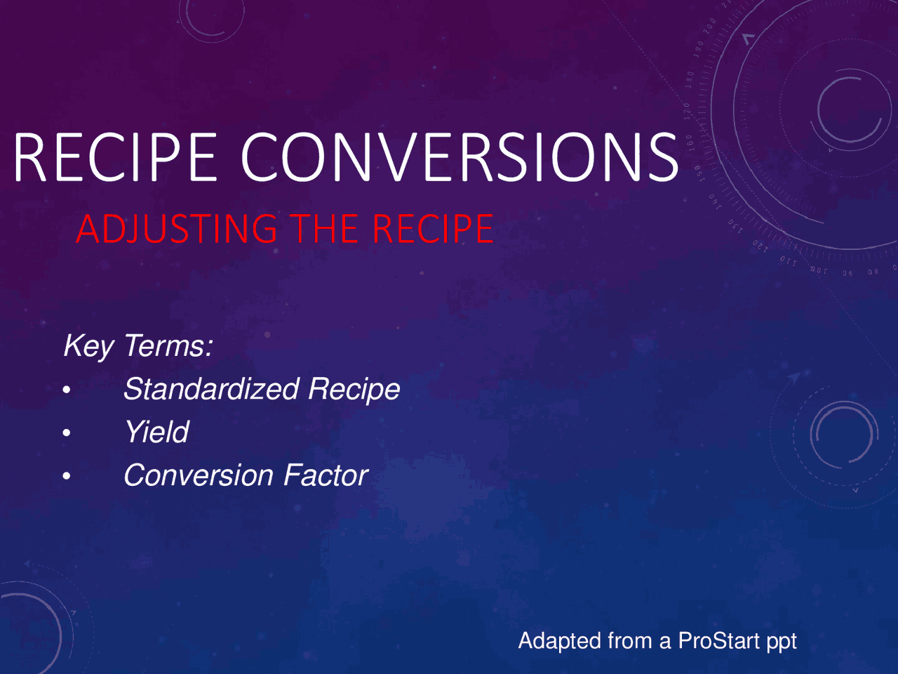 Define Recipe Conversion Factor at Joe Jennings blog
