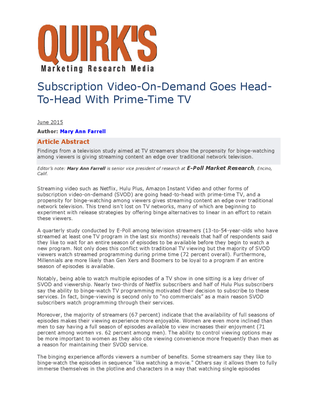 To-Head With Prime-Time TV | Schemes and Mind Maps Mass Communication ...