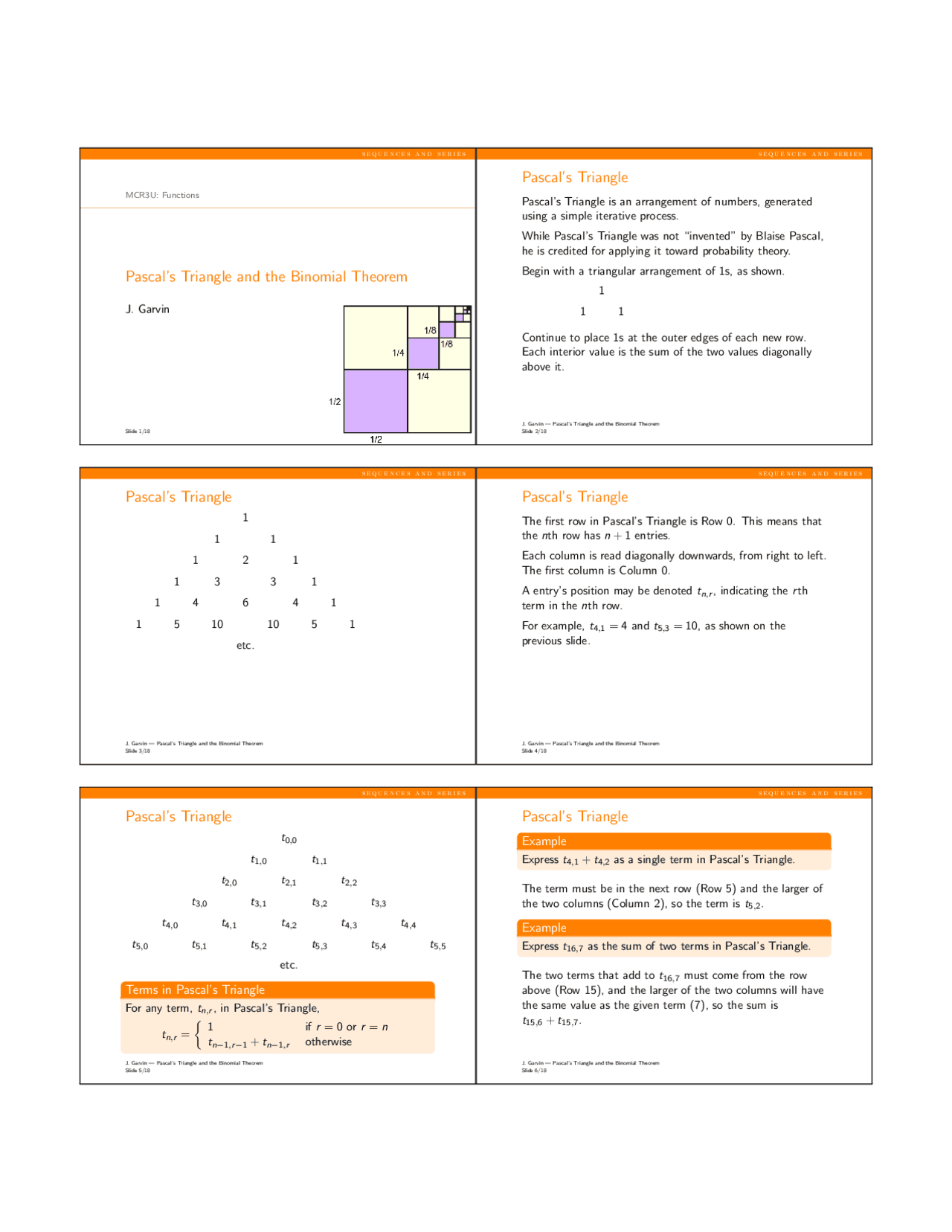 Pascal's Triangle and the Binomial Theorem: A Comprehensive Guide for ...