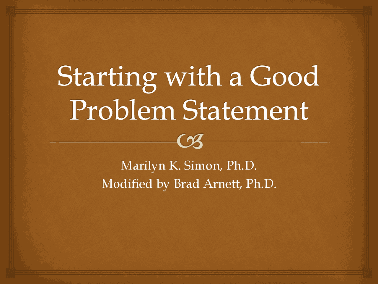 Starting with a Good Problem Statement | Lecture notes Economics | Docsity