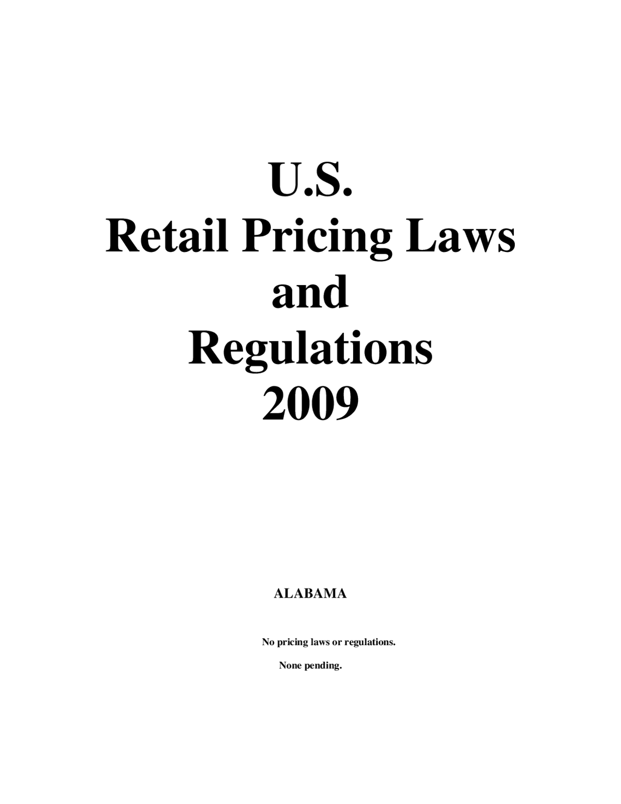 U.S. Retail Pricing Laws and Regulations 2009 Diapositivas Derecho