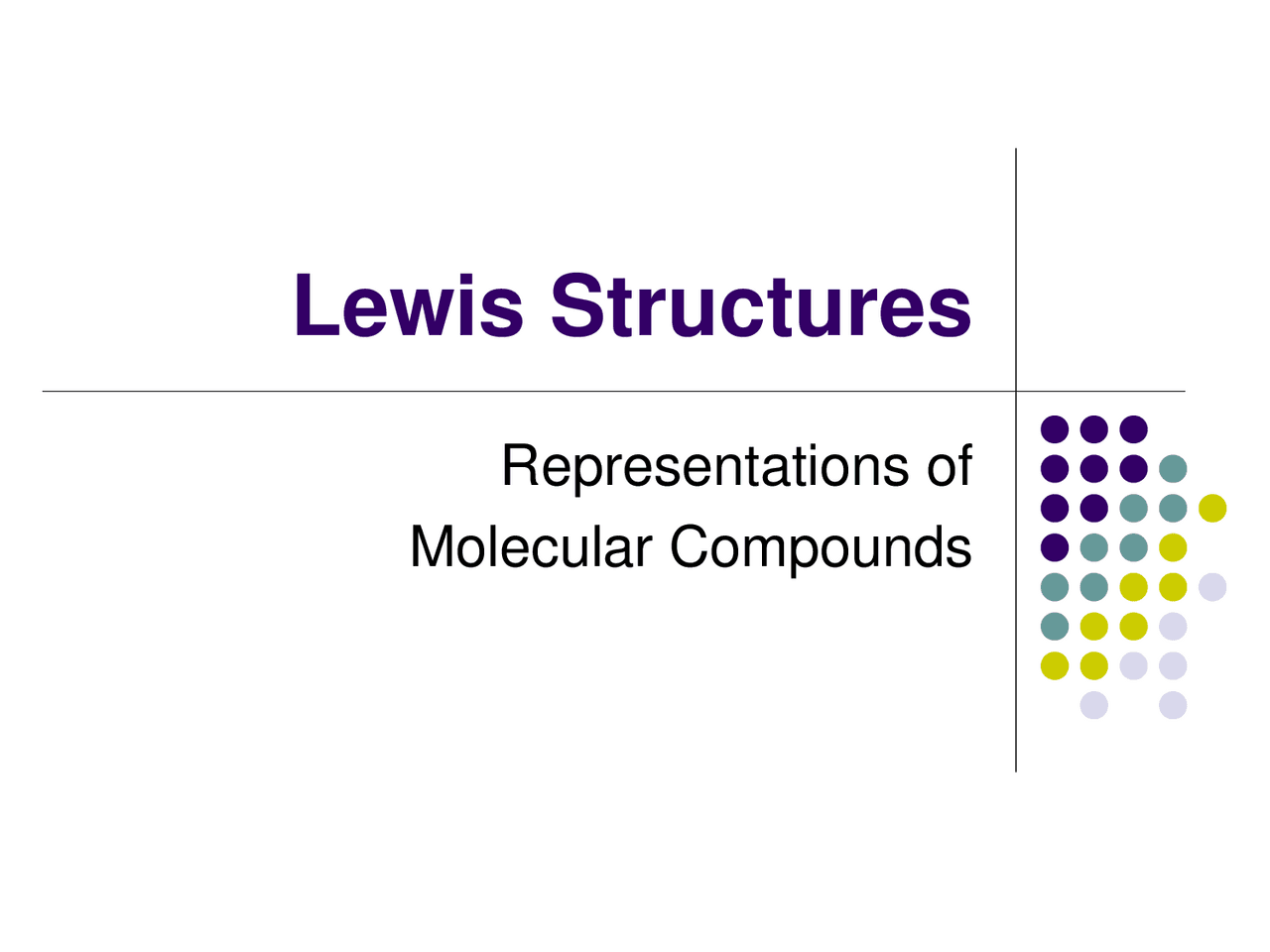 Li Lewis Structiuure Lewis Structures | Slides Chemistry | Docsity