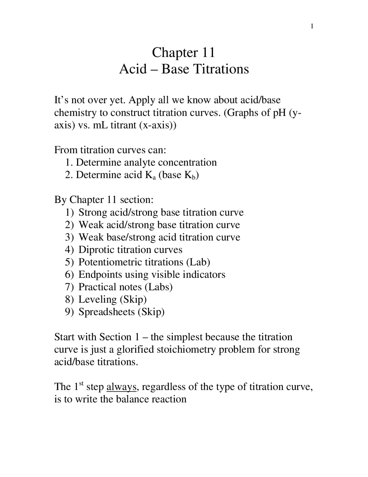 Chapter 11 Acid – Base Titrations | Schemes and Mind Maps Chemistry ...