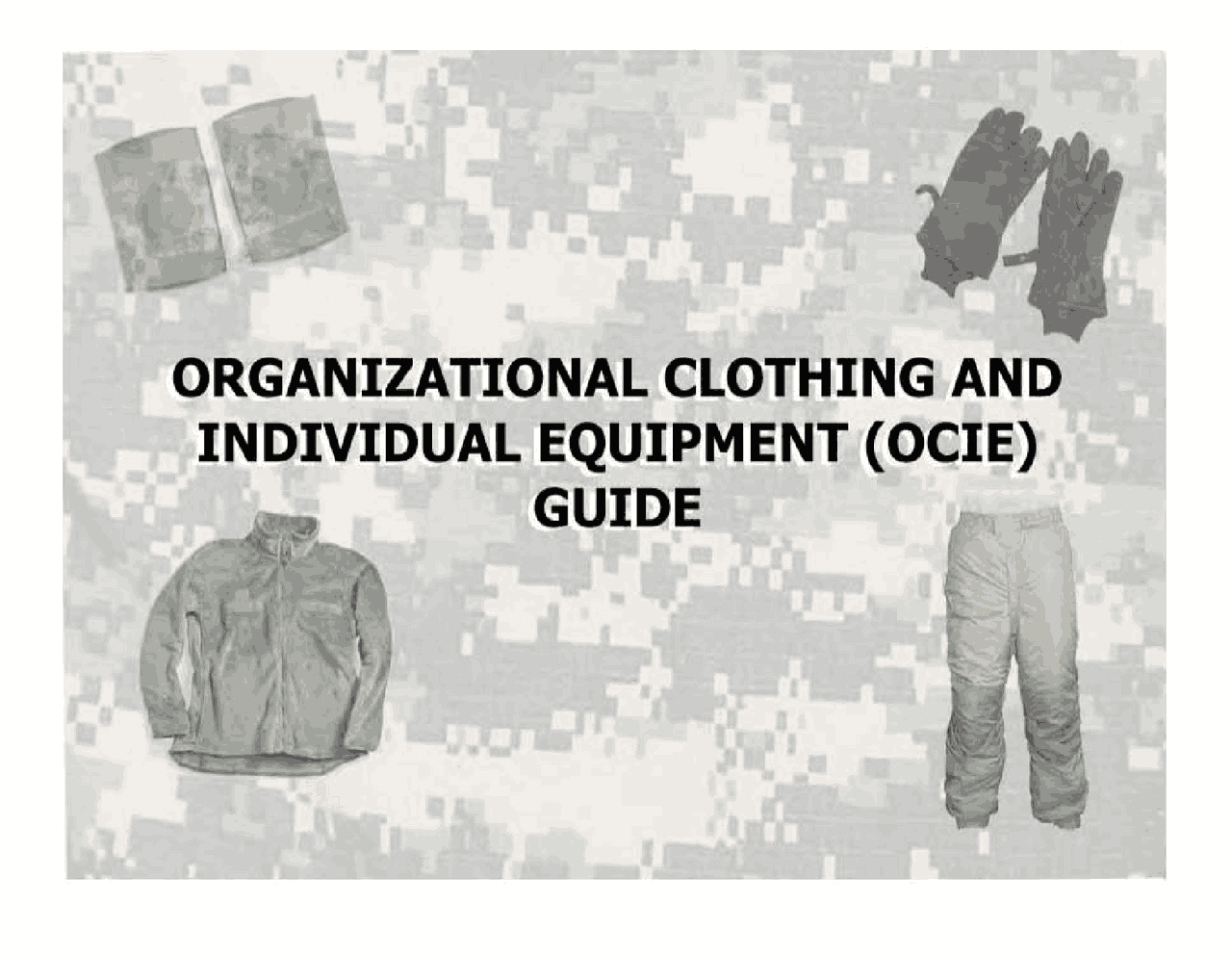 Organizational clothing and individual equipment (ocie) guide Slides