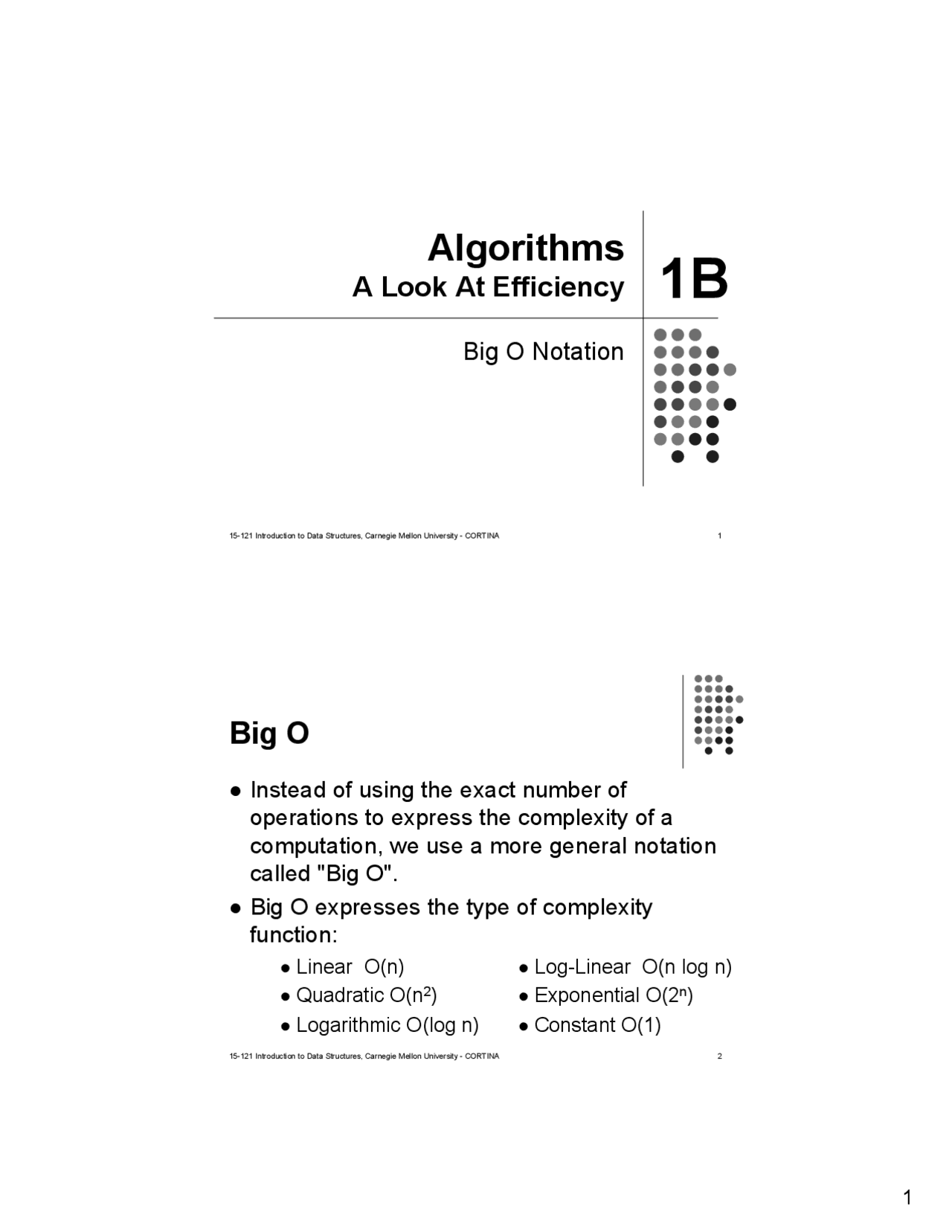 Algorithms | Study notes Advanced Algorithms | Docsity