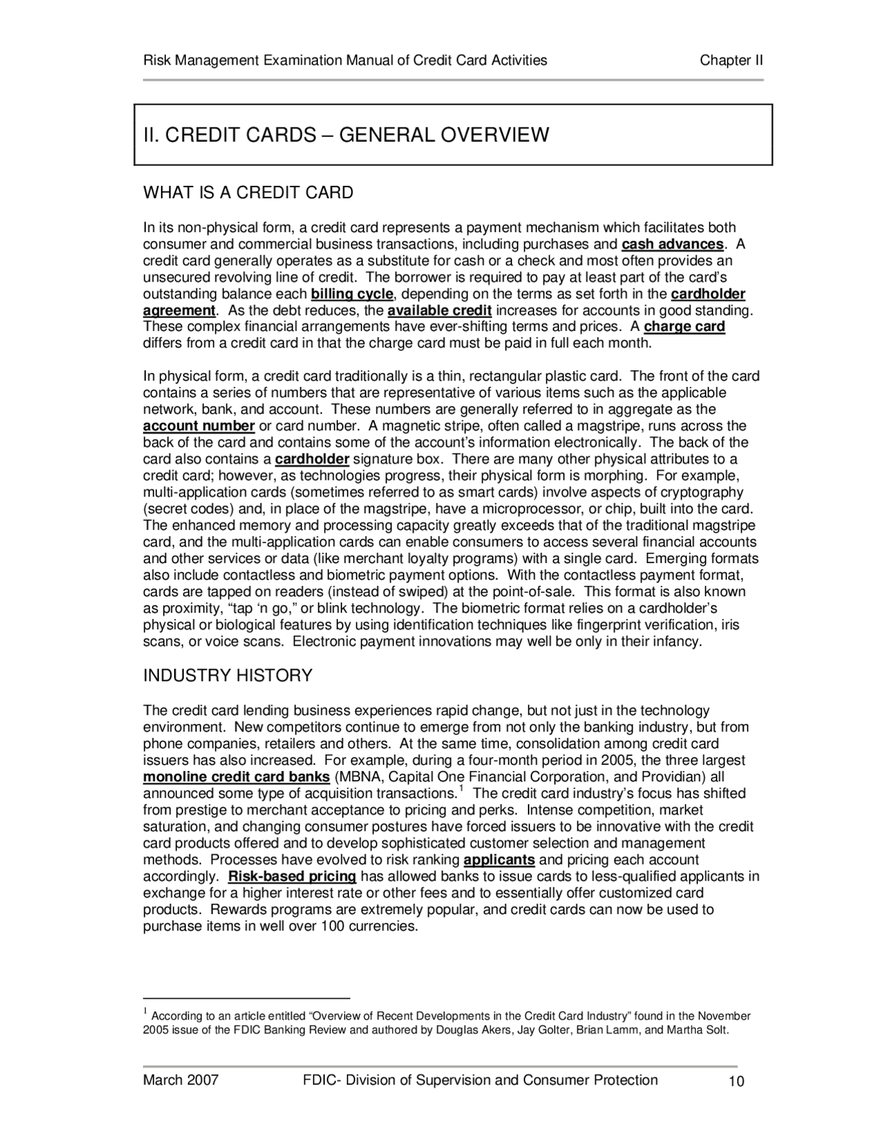 Overview Cardfs II. CREDIT CARDS – GENERAL OVERVIEW | Schemes and Mind Maps Business ...
