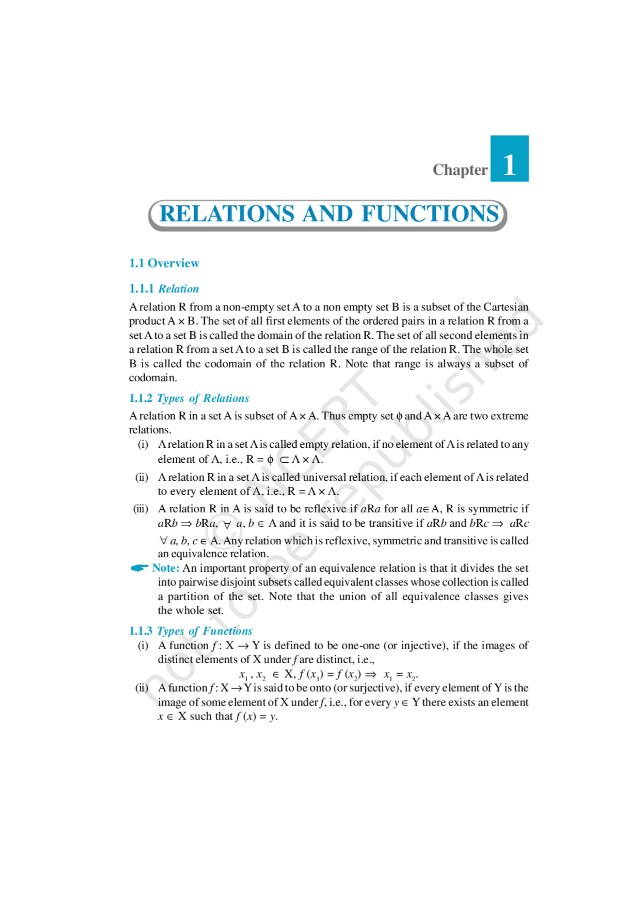 RELATIONS AND FUNCTIONS | Lecture notes Mathematics | Docsity