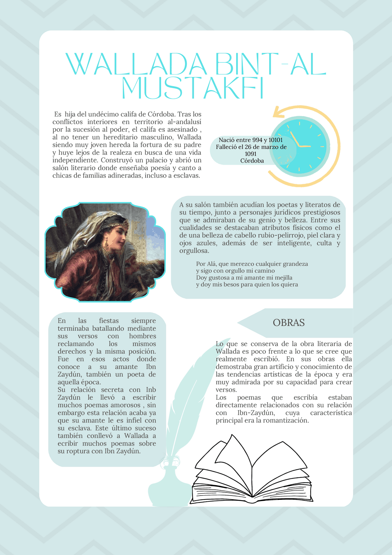 Walada Wallada Bint Al-Mustakfi | Resúmenes de Lengua y Literatura | Docsity